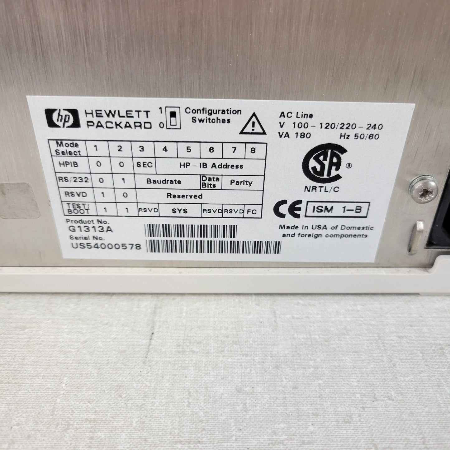 TESTED WORKS HP Hewlett Packard G1313A Vial Autosampler ALS Sampler HPLC 1100