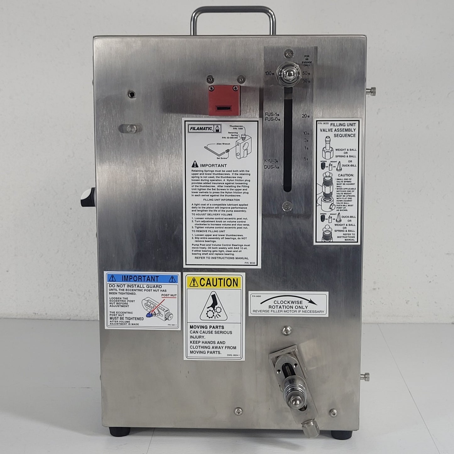 TESTED Filamatic AB Volumetric Vial Liquid Filling System Benchtop Dispenser