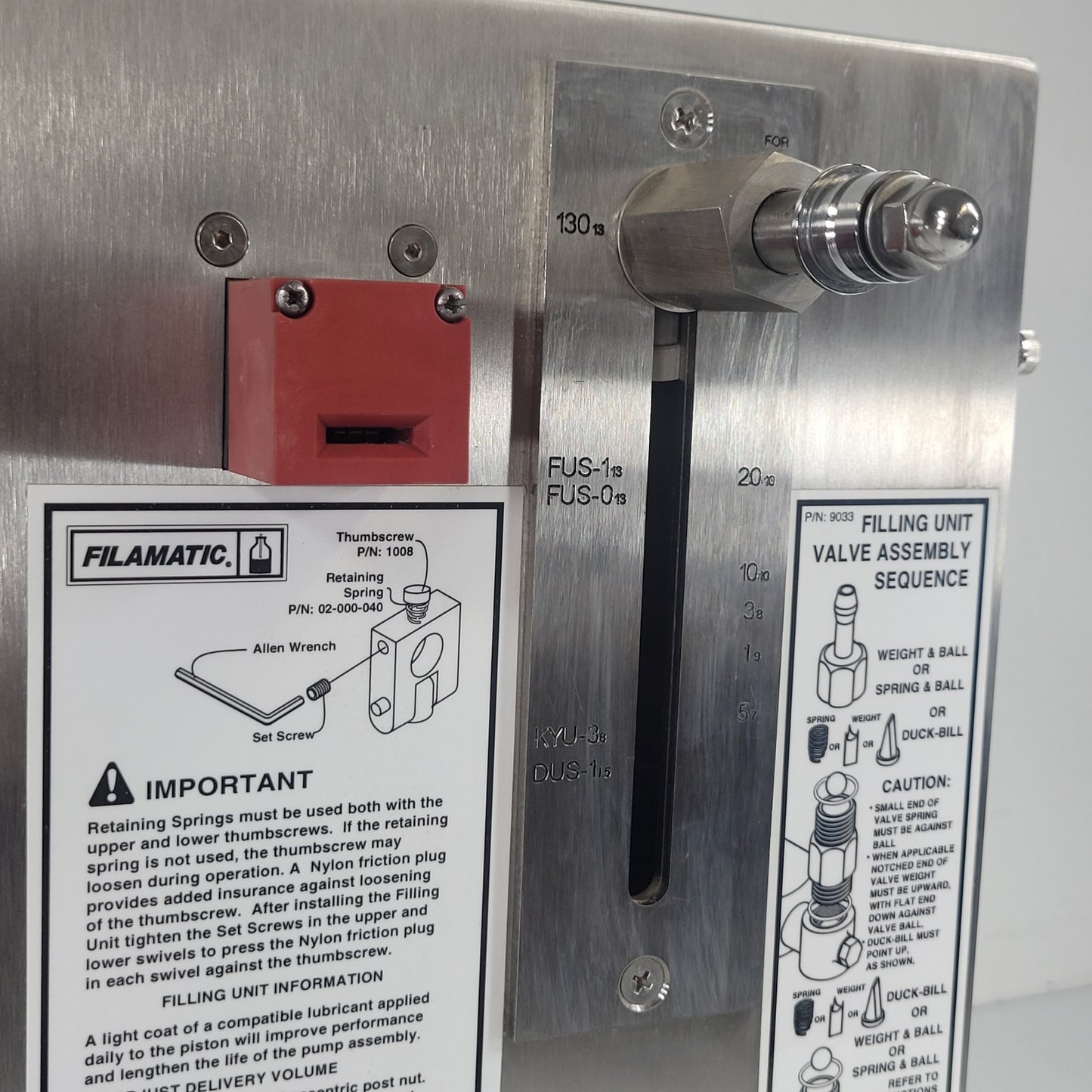 TESTED Filamatic AB Volumetric Vial Liquid Filling System Benchtop Dispenser