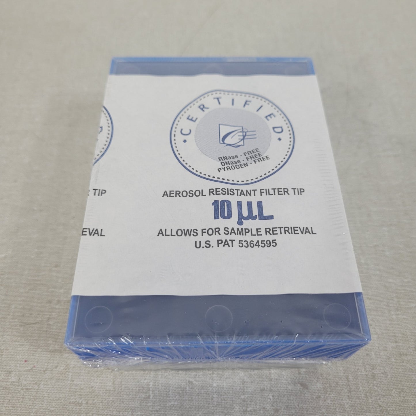 *Lot of 4* CERTIFIED 10µL Aerosol Resistant Filter Pipet Tips Sterile Rack of 96