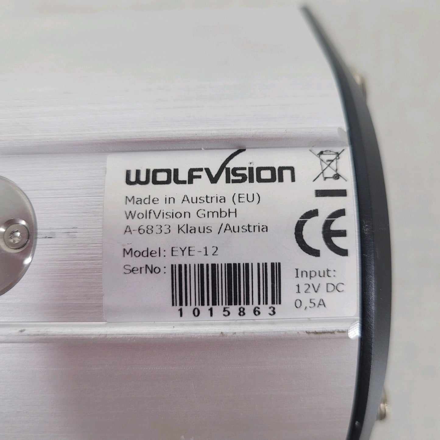 Wolfvision EYE-12 High Quality Advanced Live Imaging Camera 30 fps 1280x960