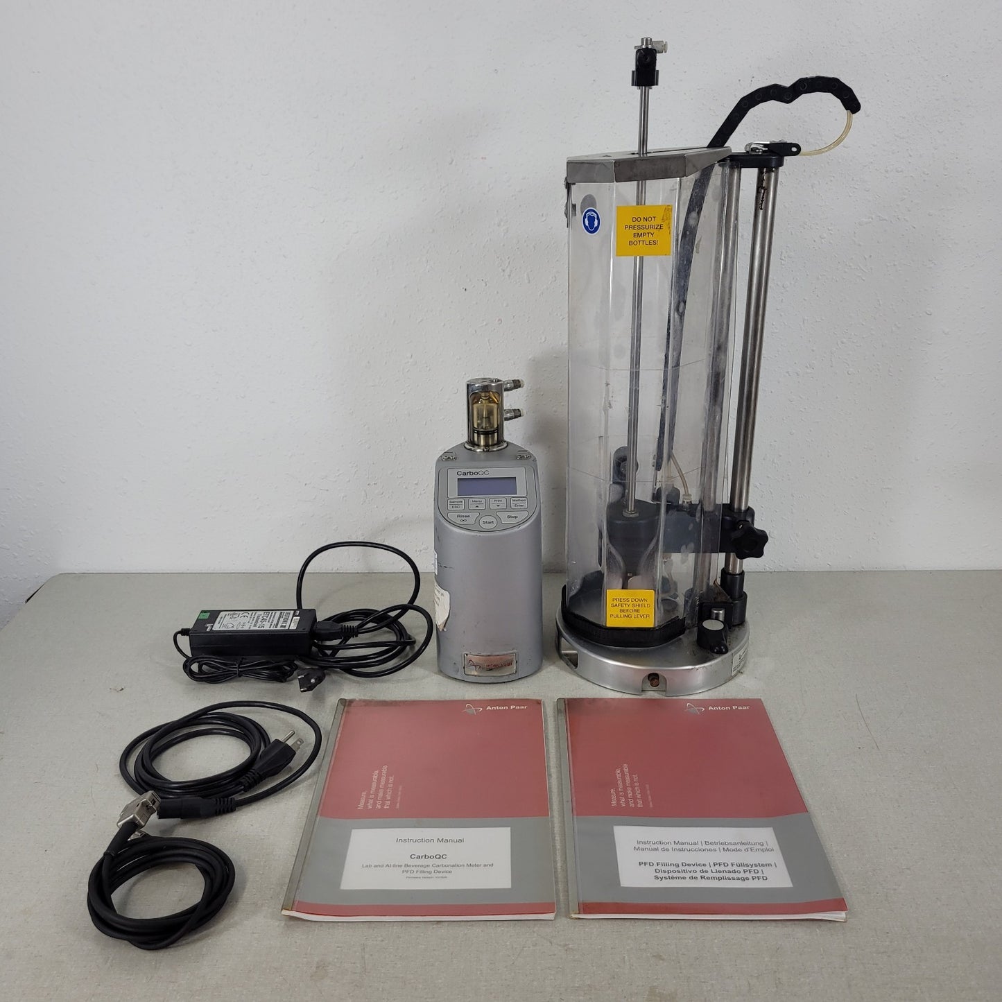 Anton Paar CarboQC Dissolved CO2 Meter & PFD Filling Sample Device w/ Manuals