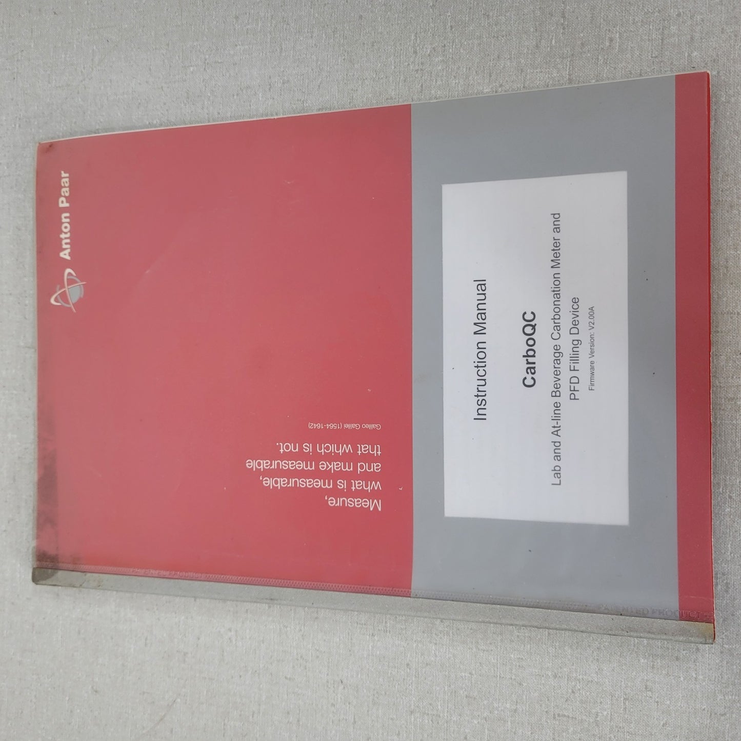 Anton Paar CarboQC Dissolved CO2 Meter & PFD Filling Sample Device w/ Manuals
