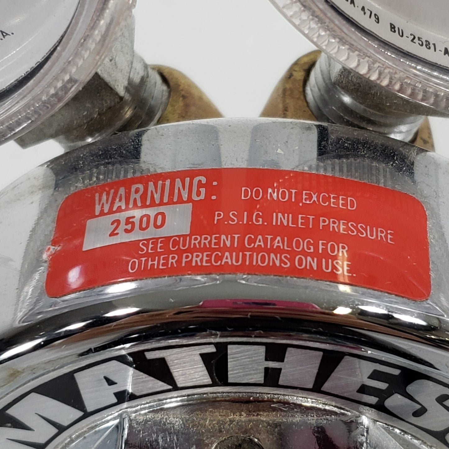 Matheson 1L-320 Analog Dual Gauge Gas Pressure Regulator 3k Psi 20k kPa HVAC