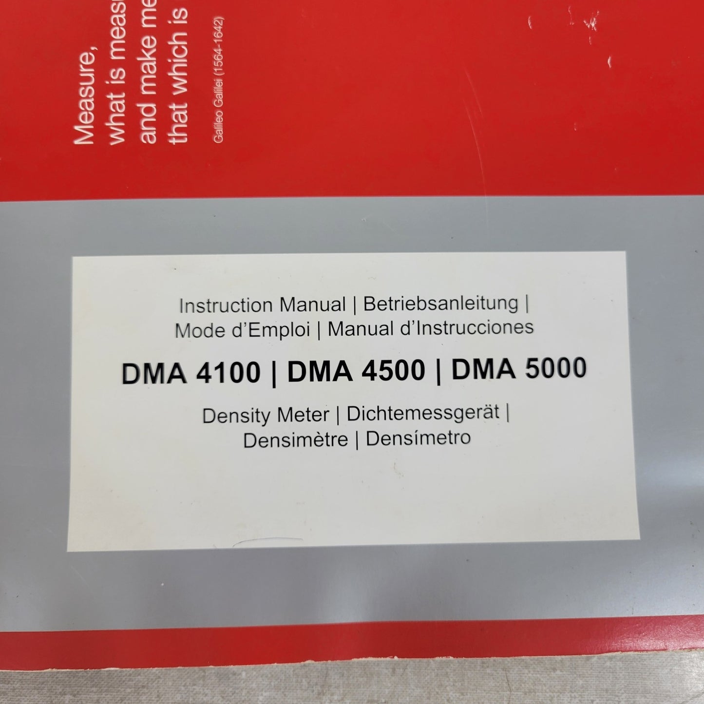 Anton Paar DMA-4100 4500 5000 Density Meter Instruction Manual, Software Disk CD