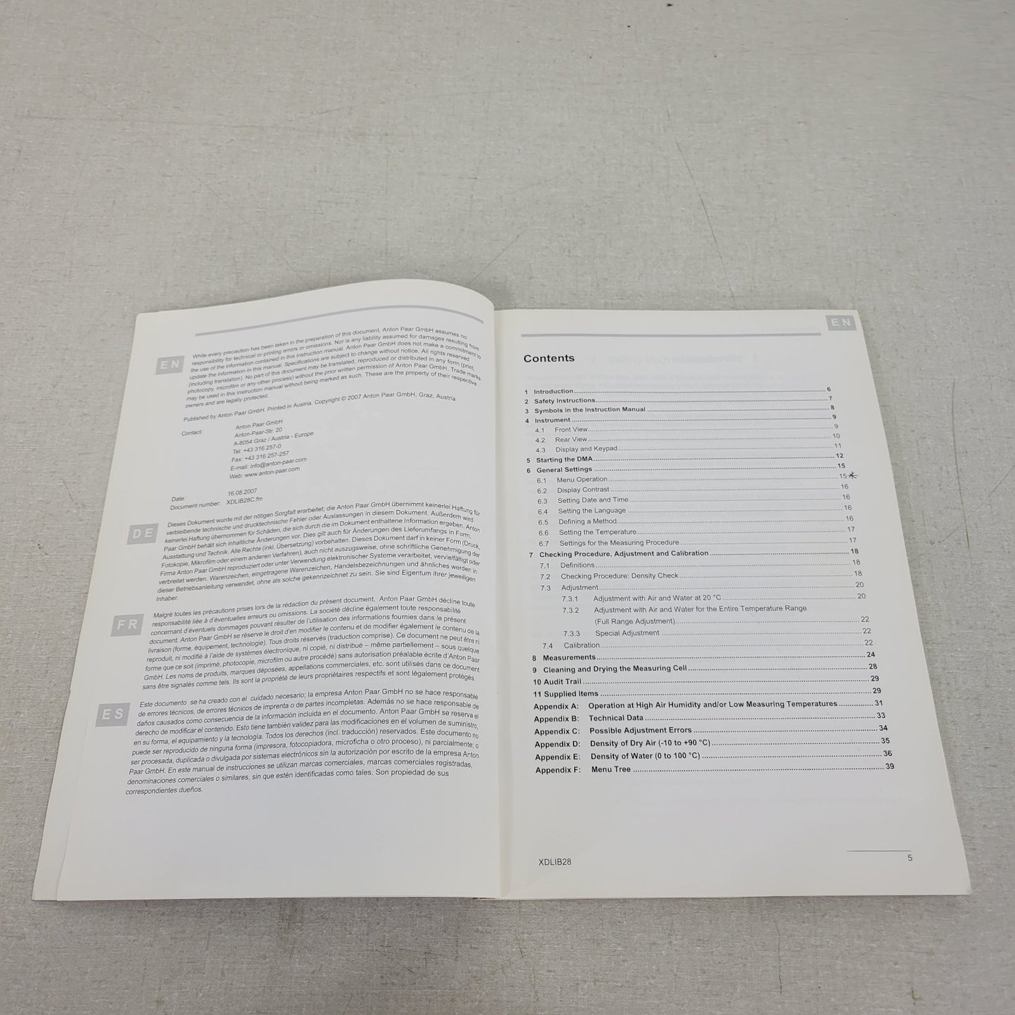 Anton Paar DMA-4100 4500 5000 Density Meter Instruction Manual, Software Disk CD