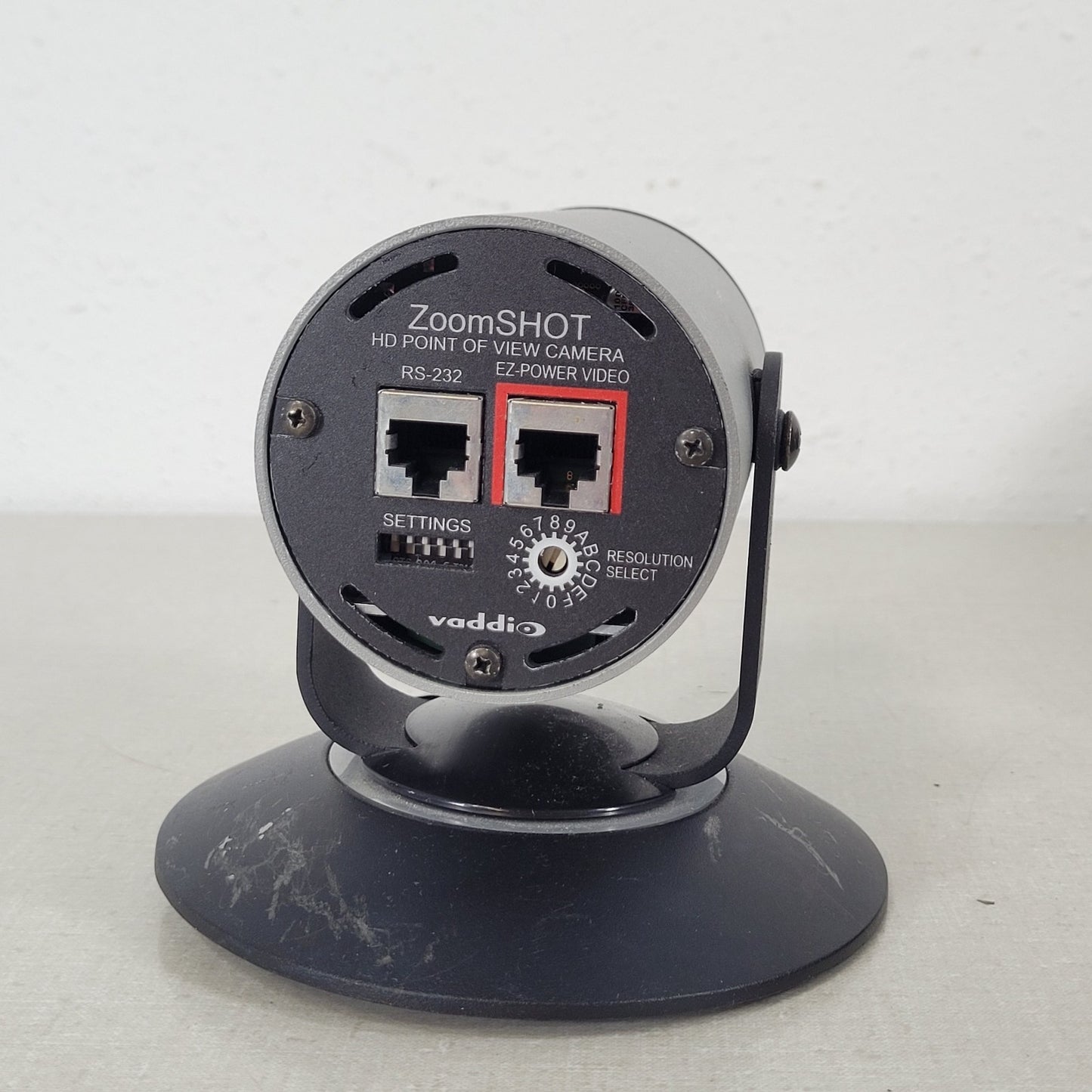 Vaddio ZOOMSHOT HD Camera 998-6919-000 REV A2 V114 24VDC 2.0 AMP Adjustable Base
