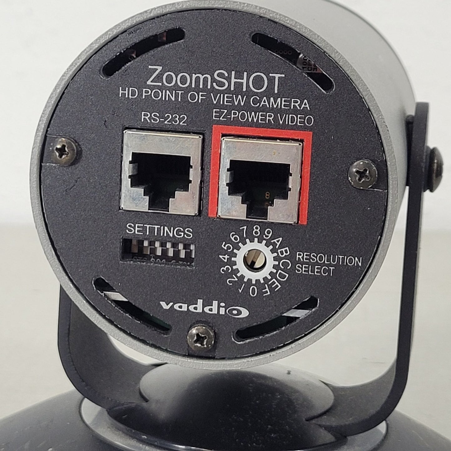 Vaddio ZOOMSHOT HD Camera 998-6919-000 REV A2 V114 24VDC 2.0 AMP Adjustable Base