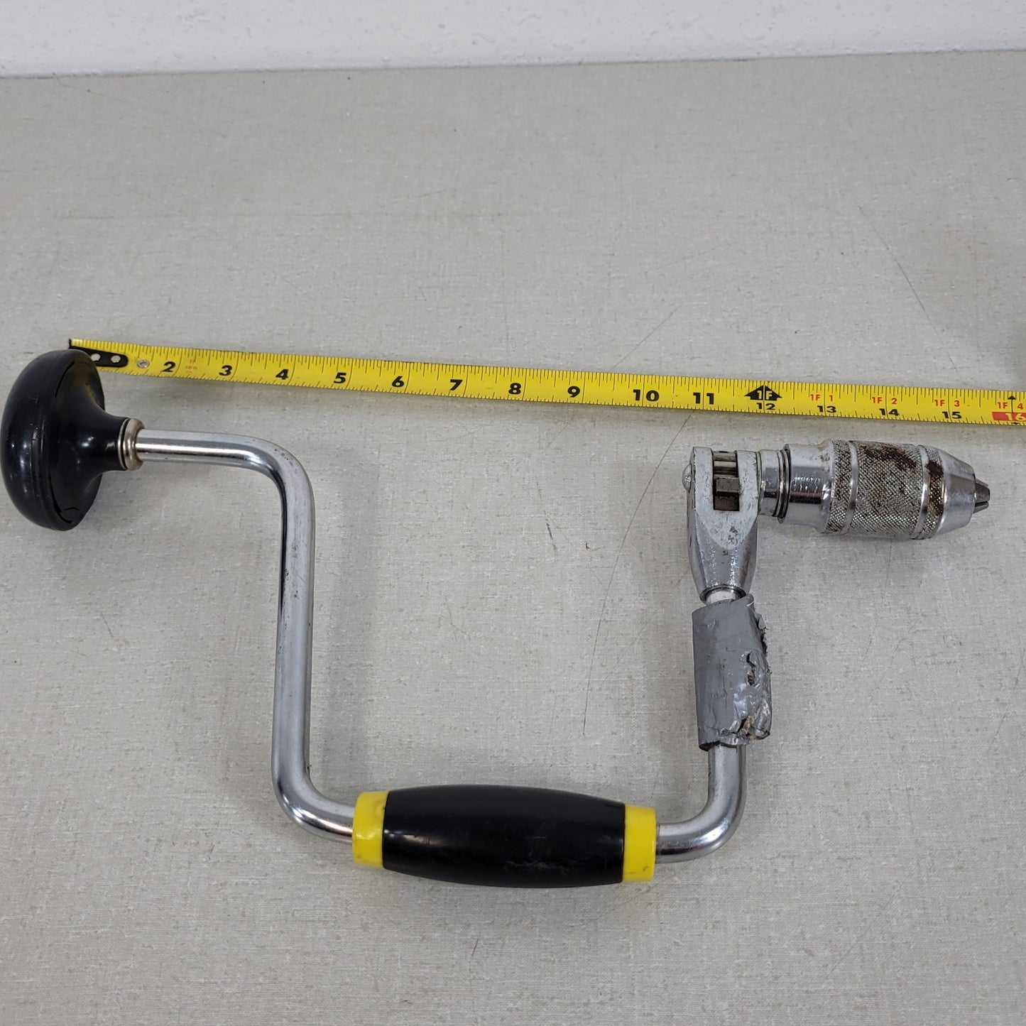 FOR PARS Great Neck BR10 14" Sweep Yellow Ratcheting Bit Brace Hand Drill