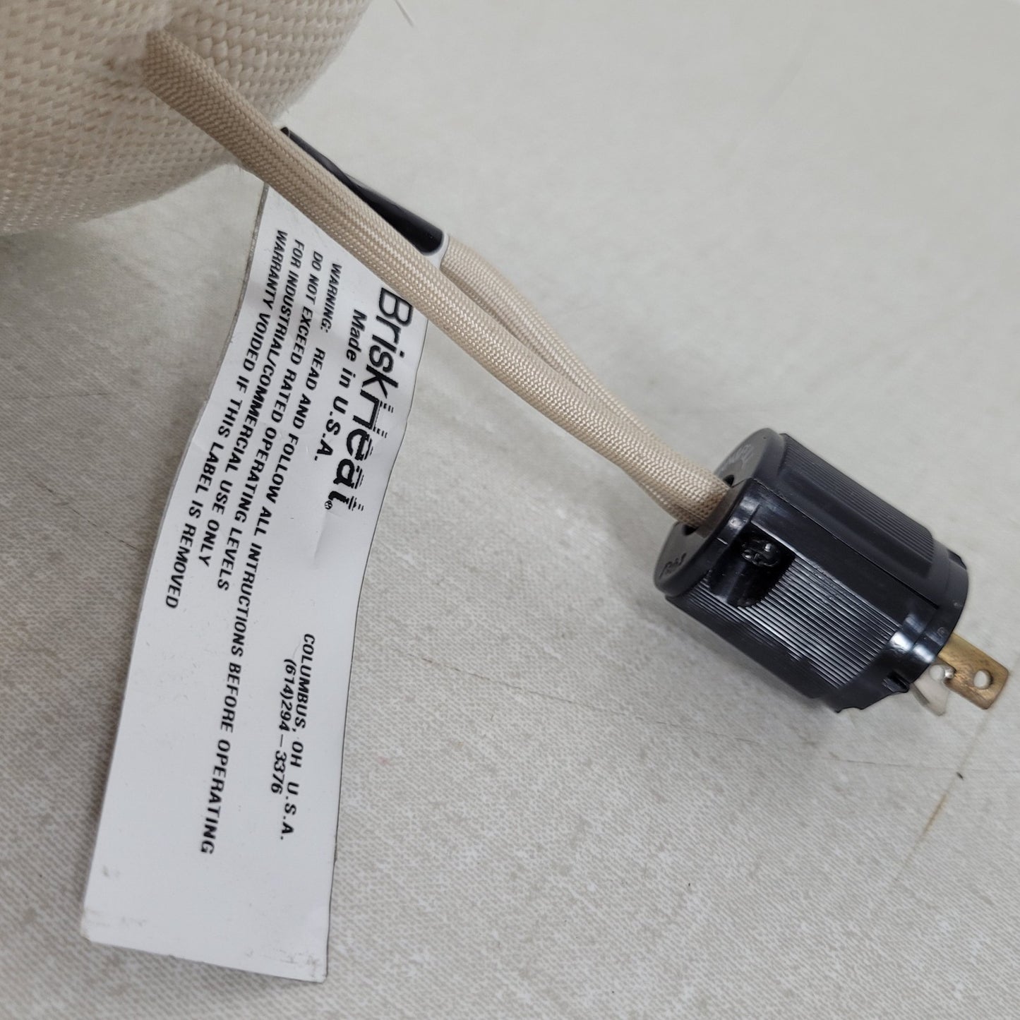 BriskHeat HM0100-HS1 Hemispherical Heating Mantle Fabric 120V 80 Watts