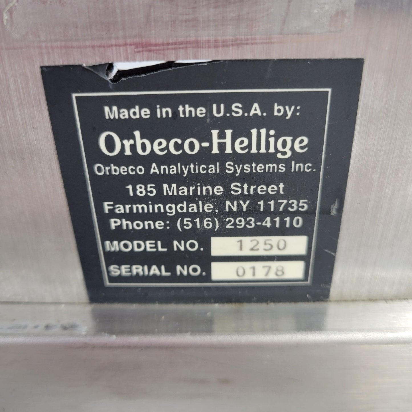 PARTS- Orbeco Hellige 1250 Water Color Analyzer Hazen APHA Scale Measurement