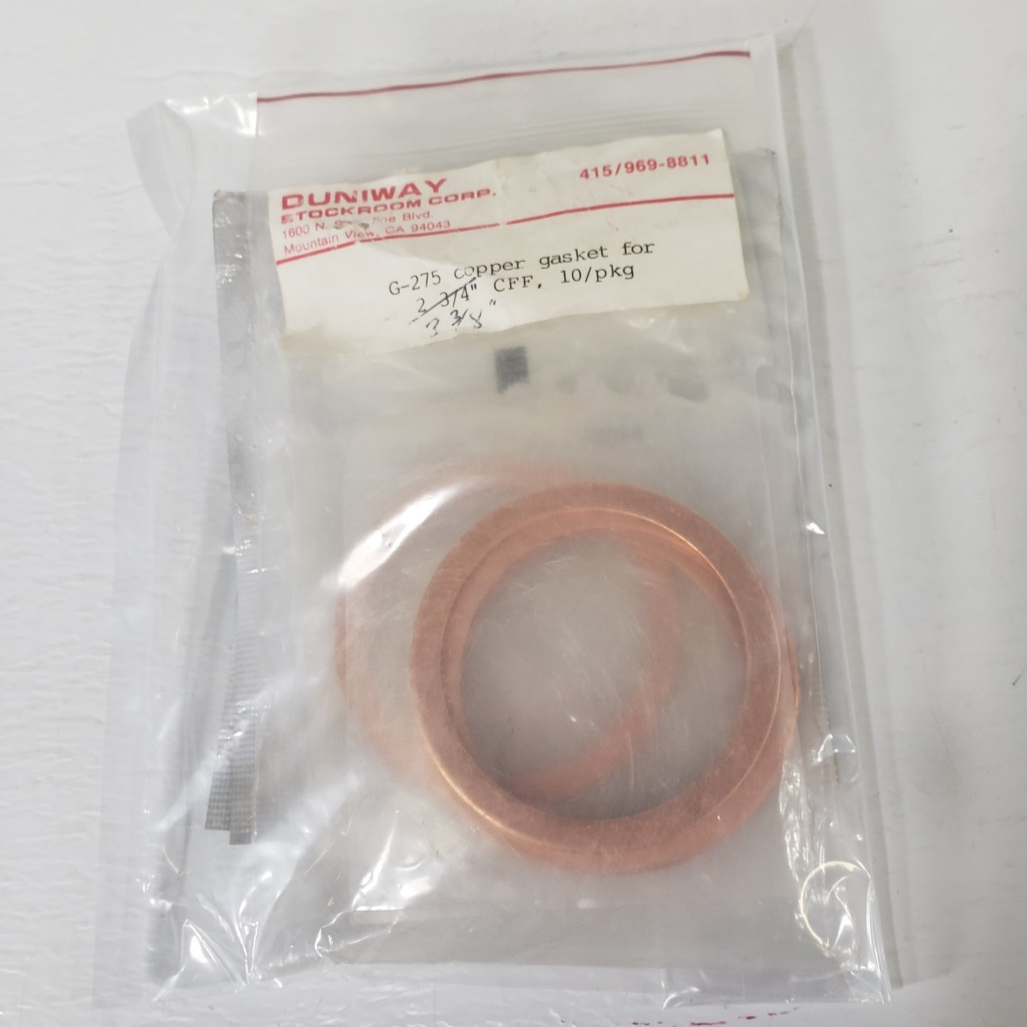 DN50CF 3.38" CF Conflat Copper Gasket For High Vacuum Knife Edge Seal (Lot Of 7)