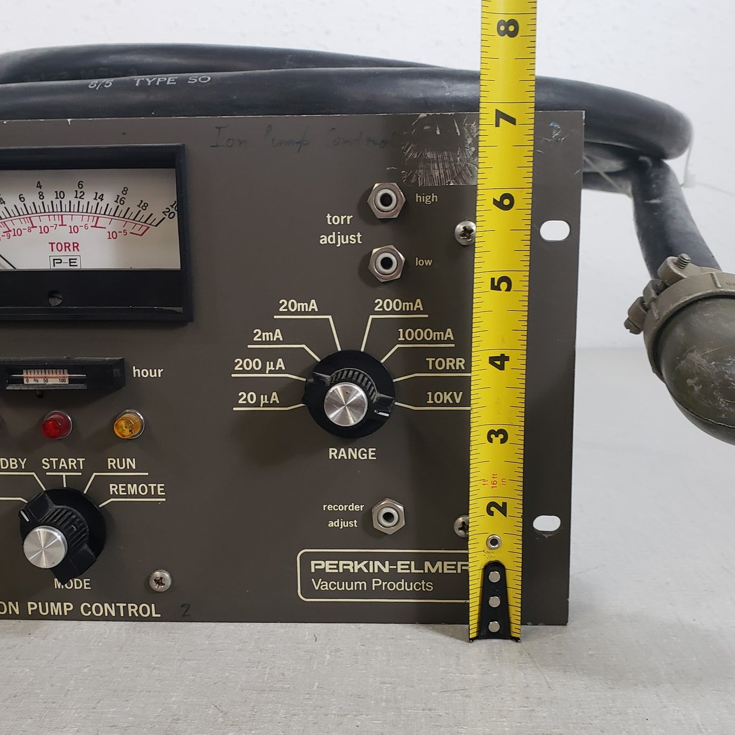 Perkin-Elmer 1001594 BoostiVac Ion Pump Control Ultra High Vacuum UHV Power Supp