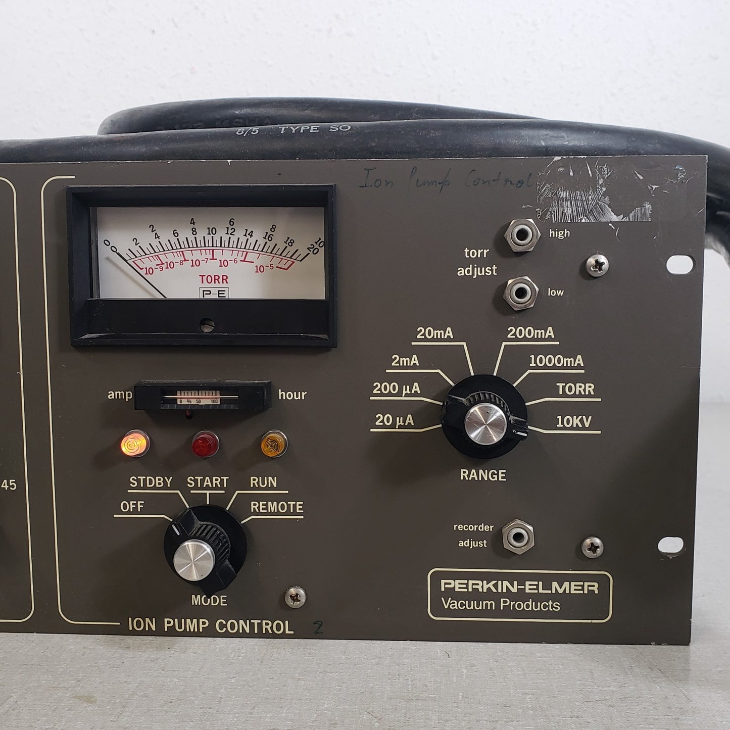 Perkin-Elmer 1001594 BoostiVac Ion Pump Control Ultra High Vacuum UHV Power Supp