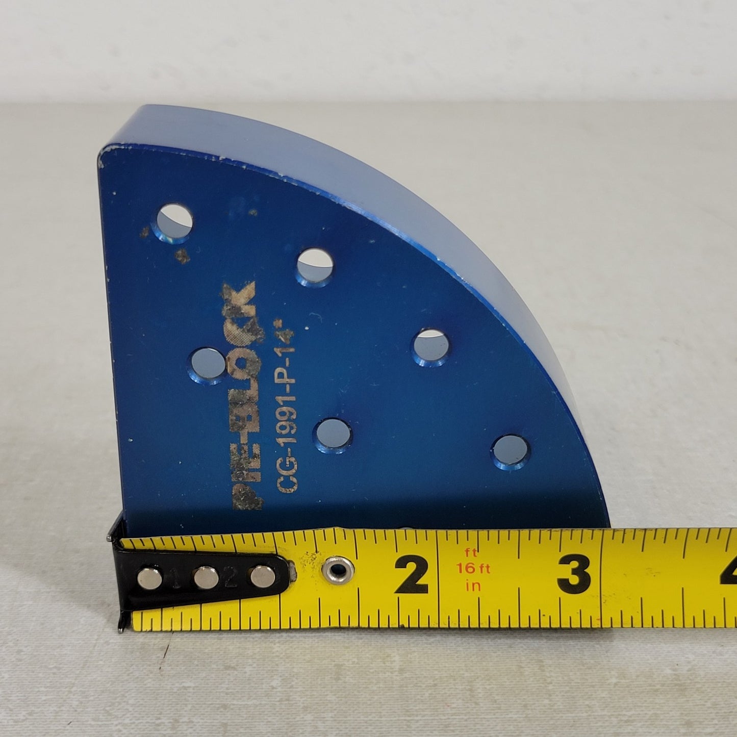 ChemGlass CG-1991-P-14 8-Place Pie Wedge for 2 Dram (8ml) Vial Anodized Blue