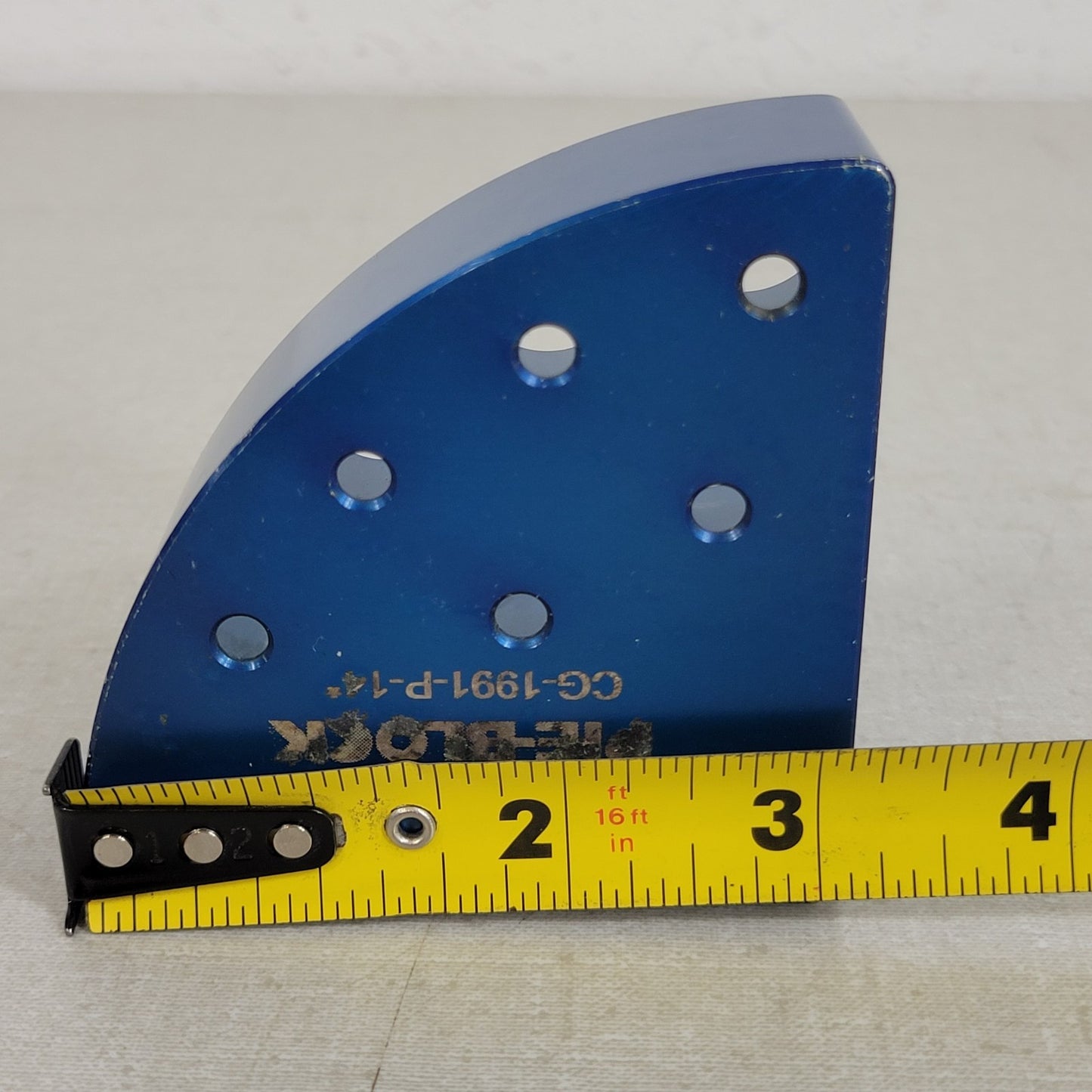 ChemGlass CG-1991-P-14 8-Place Pie Wedge for 2 Dram (8ml) Vial Anodized Blue