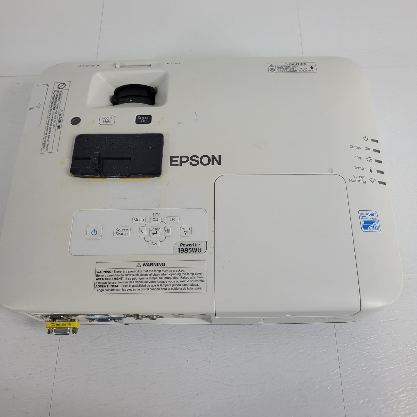 Epson PowerLite 1985WU Projector Less Than 2800 Hours 4800 Lumens 1920x1080 HD