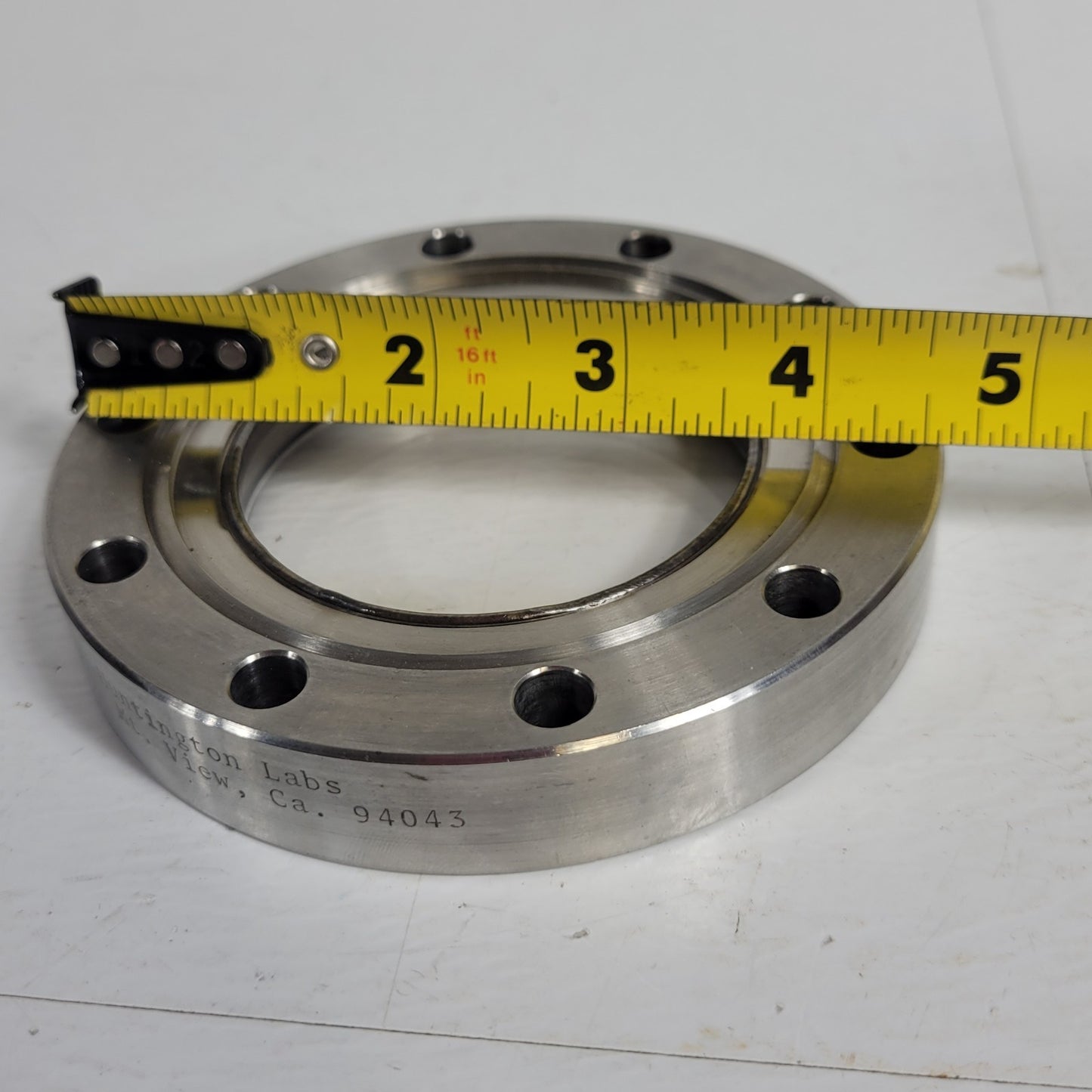 Huntington Labs 4.62" CF Conflat Glass Viewport DN75CF High Vacuum 2-5/8" Port