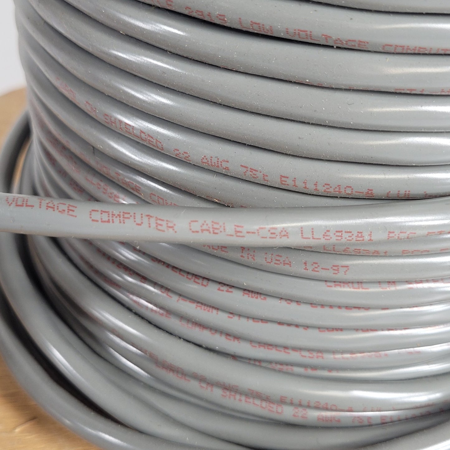 PRICE PER FOOT - Carol Wire 22 AWG 3PR PP/PVC 30V Shielded Aluminum Wire 2919