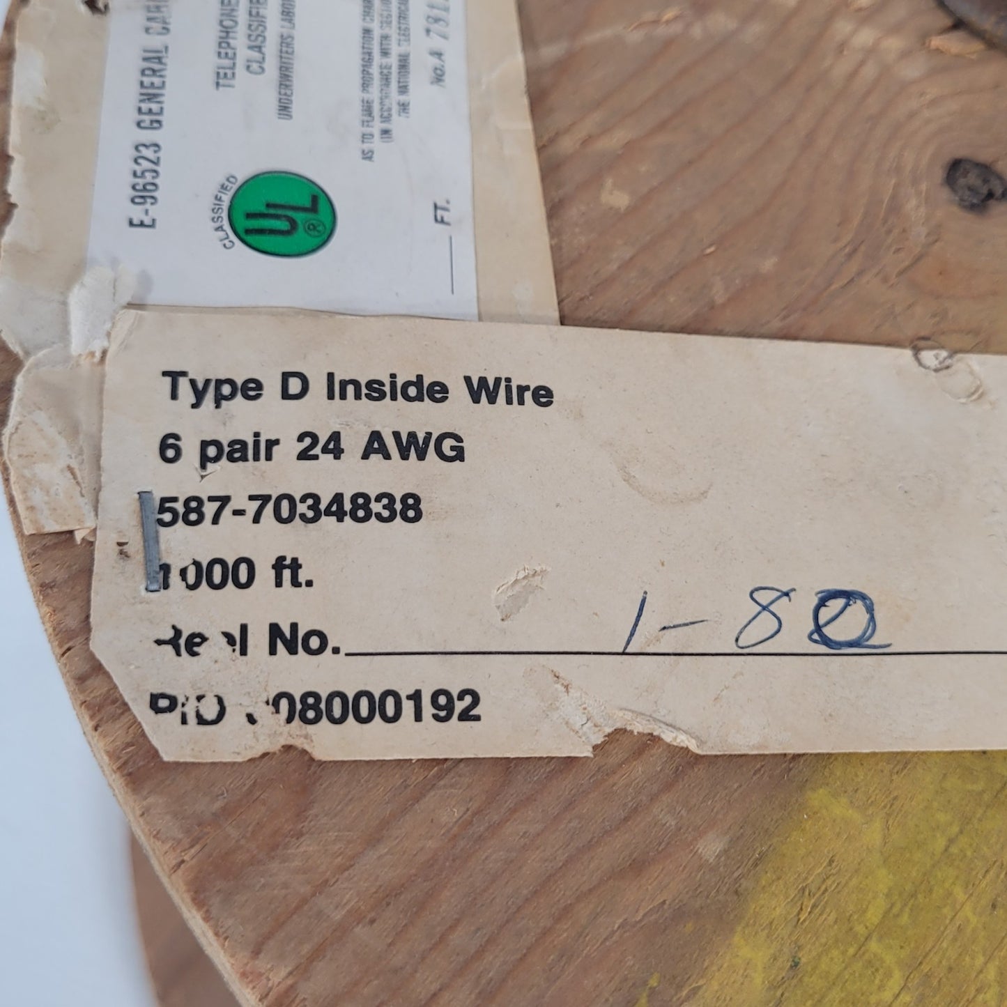 PRICE PER FOOT - General Cable Type D Inside Wire 6-Pair 24 AWG Telephone Copper