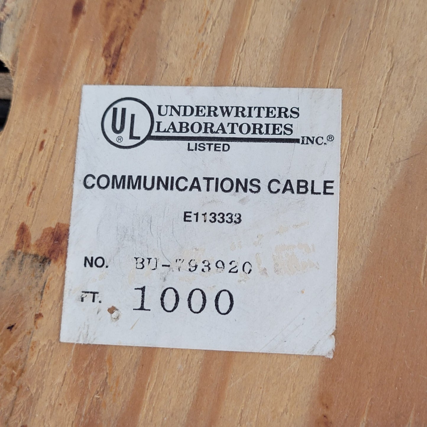 PRICE PER FOOT - GI 3135 1/21 AWG 19X33 Aluminium Commucation Cable Type CM RG