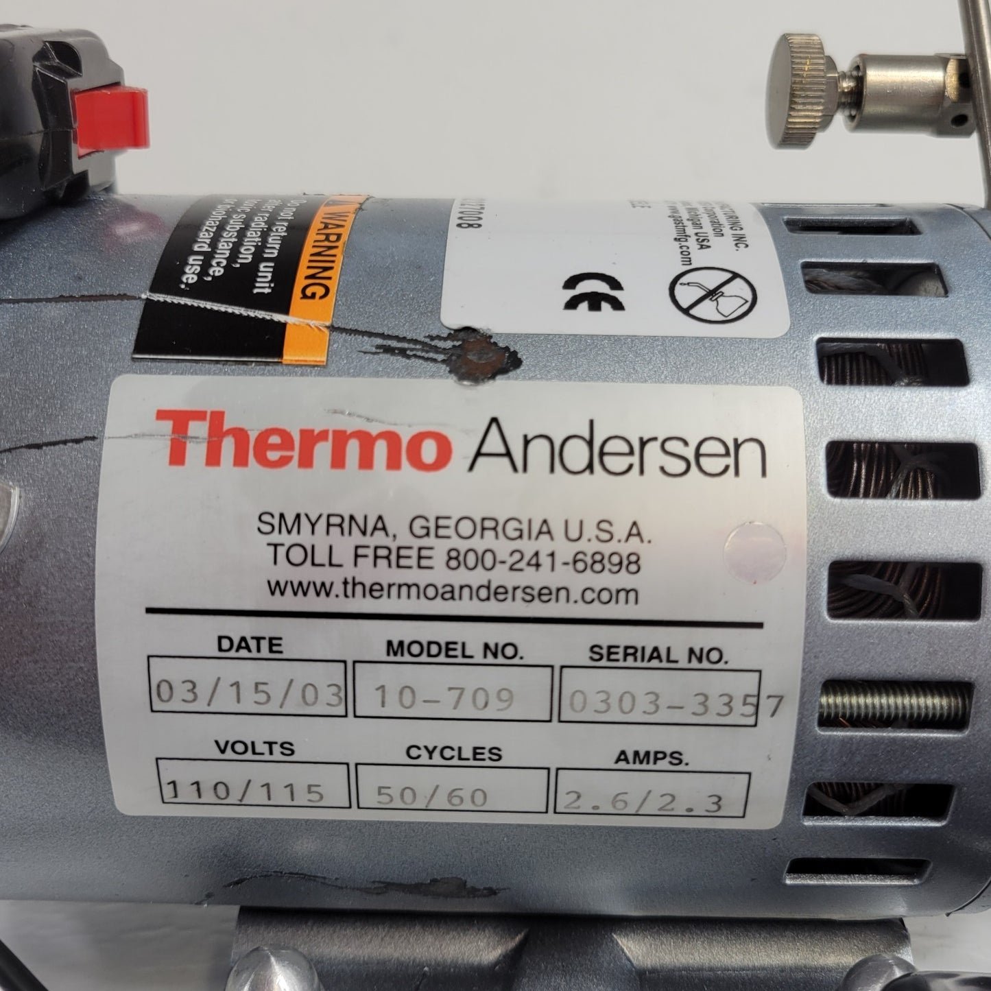 Tested Gast 1531-107B-G557X Rotary Compressor & Vacuum Pump Combination