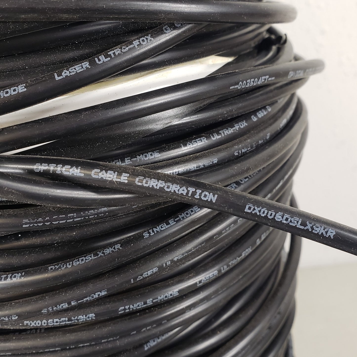 PRICE PER FOOT- Optical Cable Corp. DX006DSLX9KR Single-Mode Laser Ultra-F Fiber