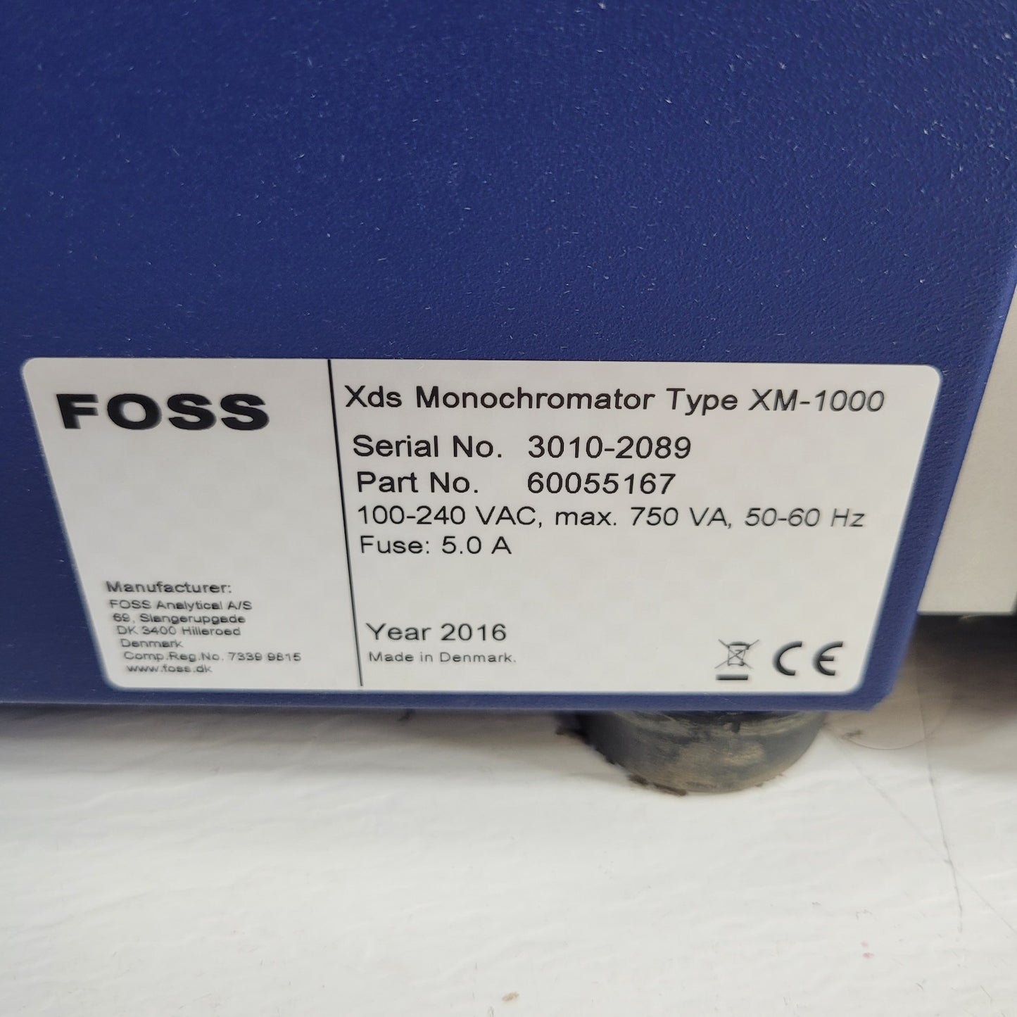 Foss 60055259 XDS Rapid Content Analyzer XM-1000 60055167 Monochromator Spectrum