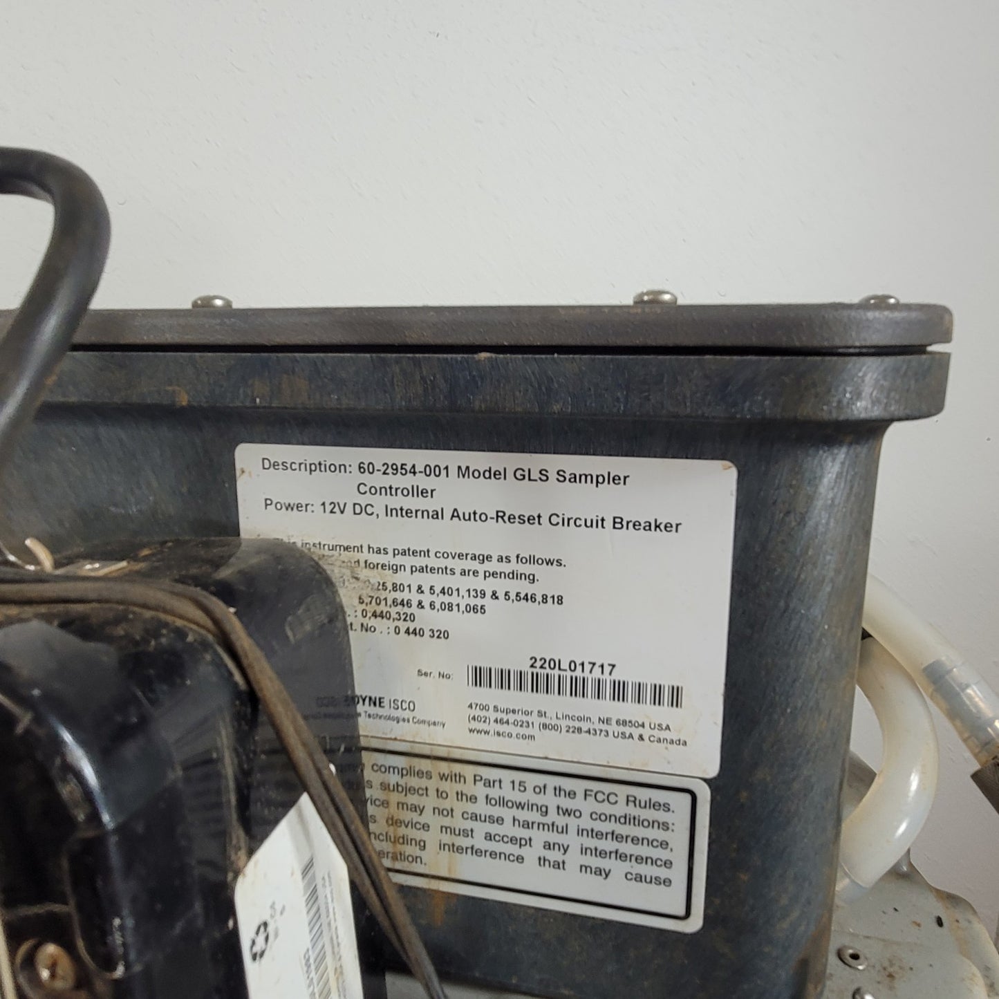 Isco 60-2954-001 GLS Composite Sampler Controller 934 Ni-Cad Battery Pump