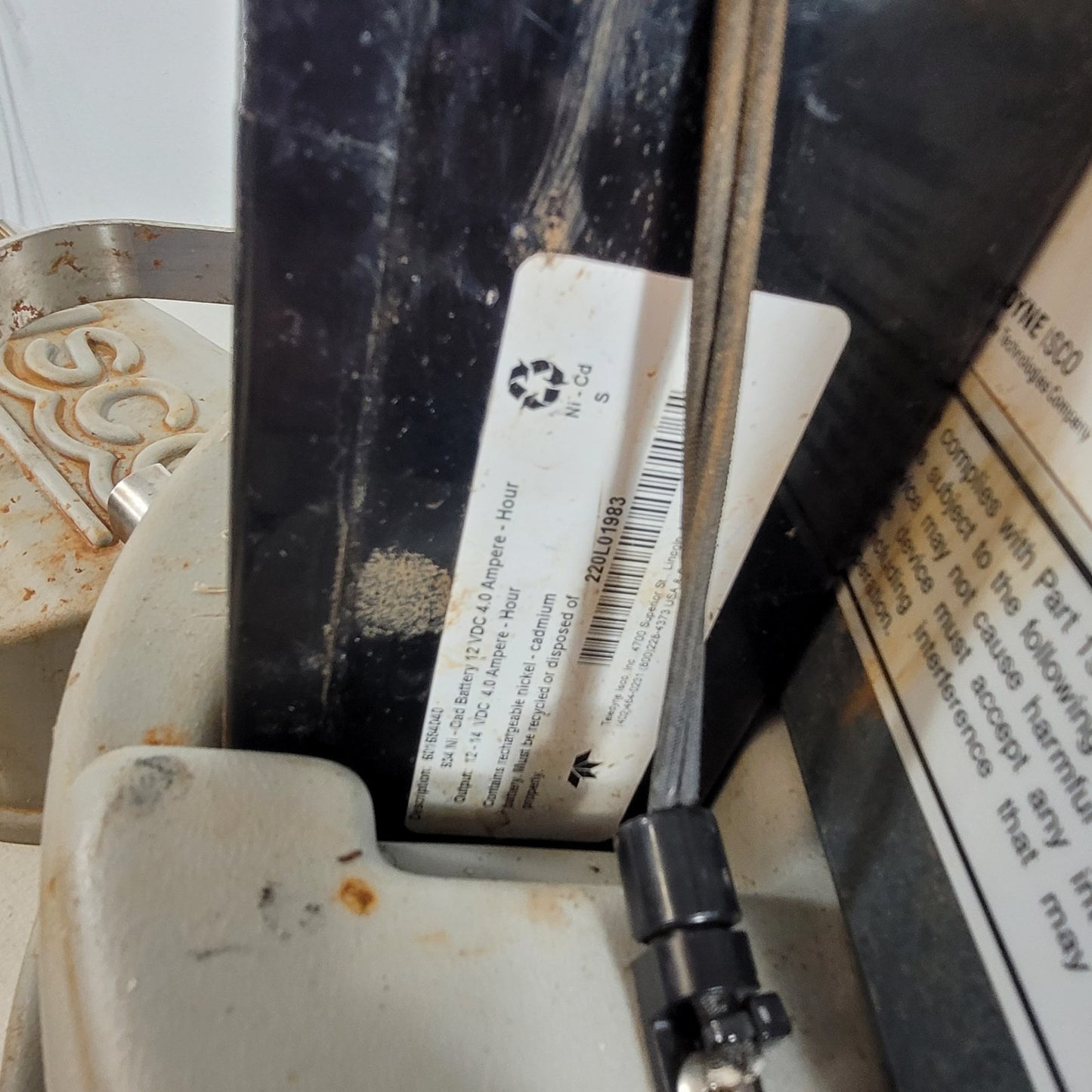 Isco 60-2954-001 GLS Composite Sampler Controller 934 Ni-Cad Battery Pump