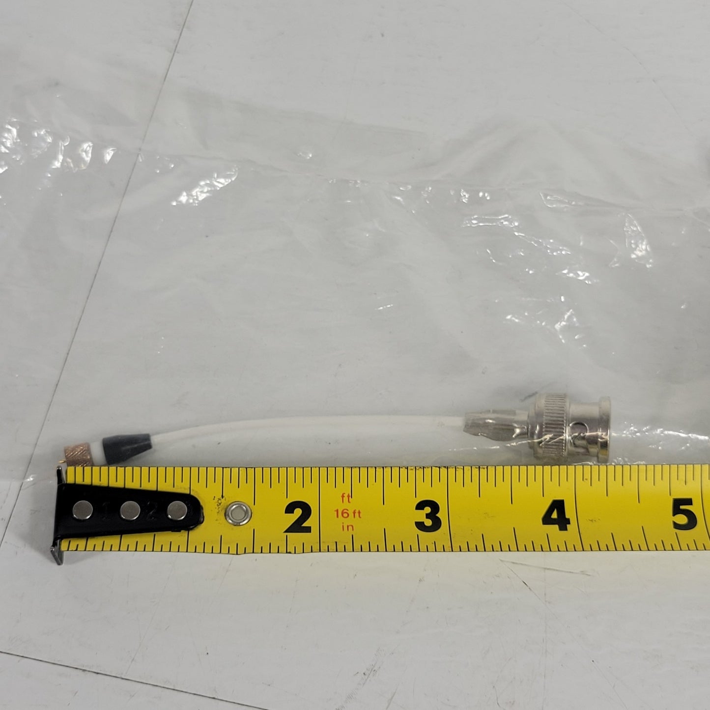 New BNC Male To 10-32 UNF Microdot Male Adapter Cable 4-1/2 Inches RF Crystal