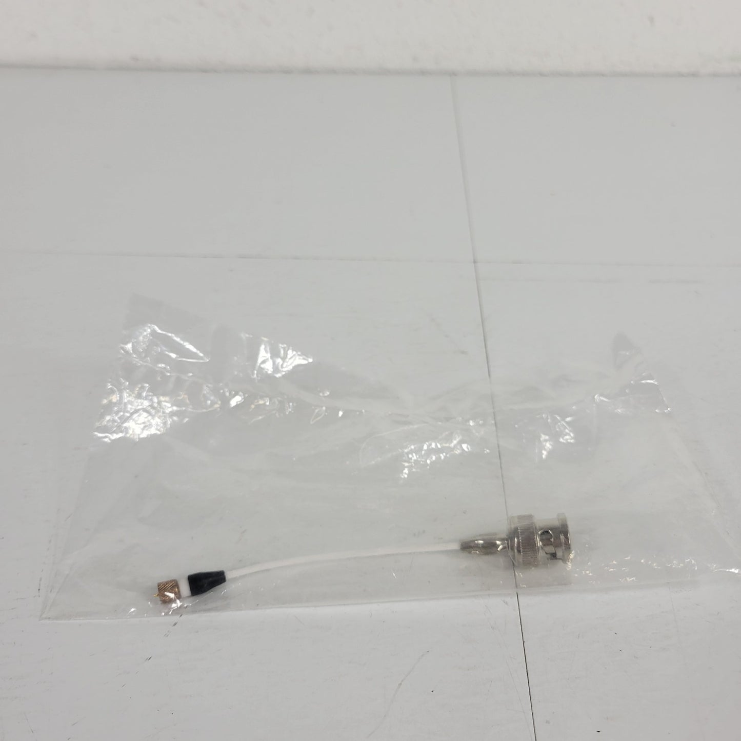 New BNC Male To 10-32 UNF Microdot Male Adapter Cable 4-1/2 Inches RF Crystal