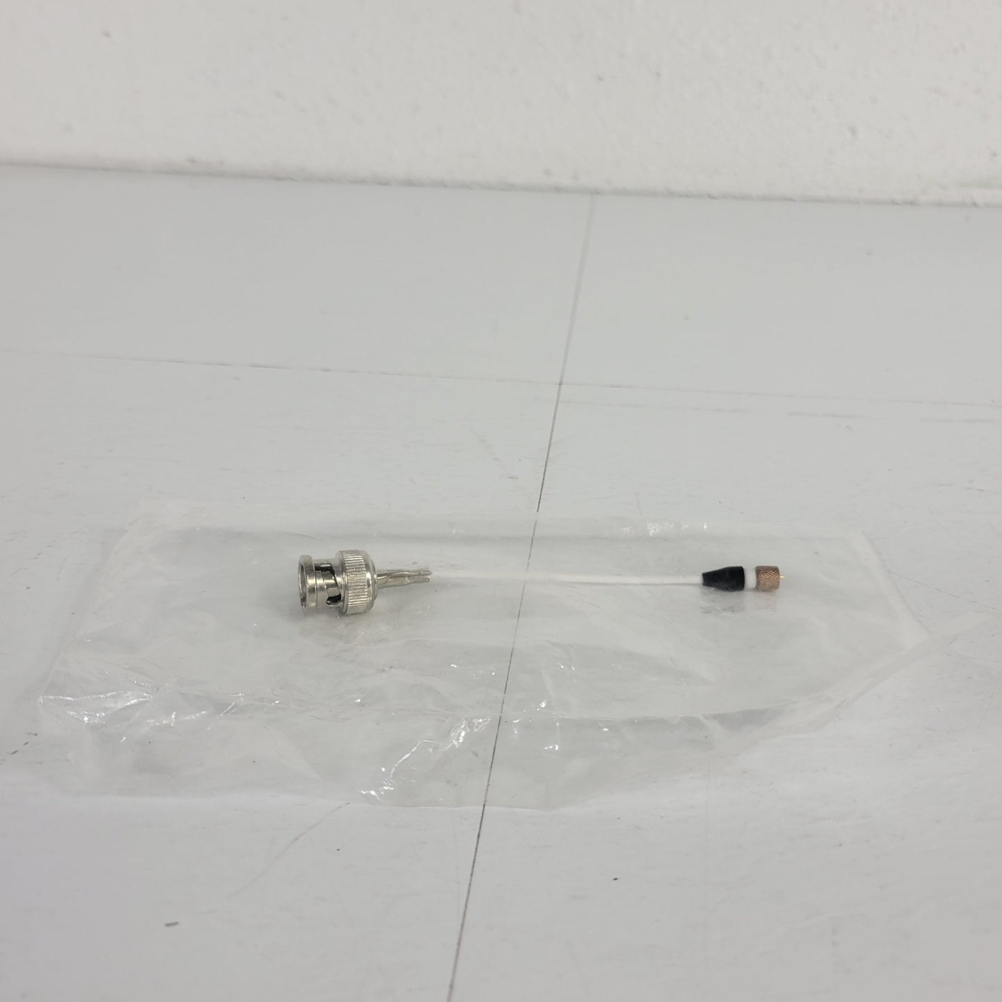 New BNC Male To 10-32 UNF Microdot Male Adapter Cable 4-1/2 Inches RF Crystal