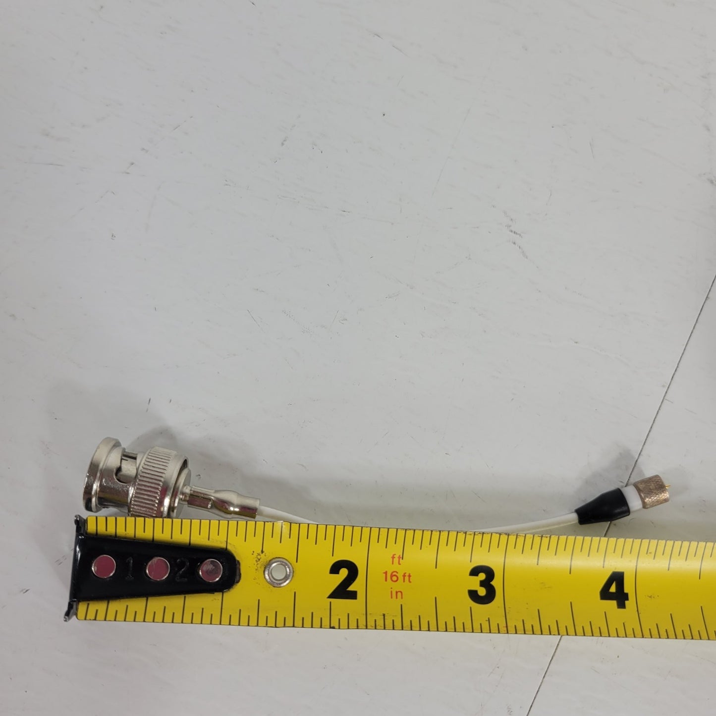 BNC Male To 10-32 UNF Microdot Male Adapter Cable 4-1/2 Inches RF QCM Quartz