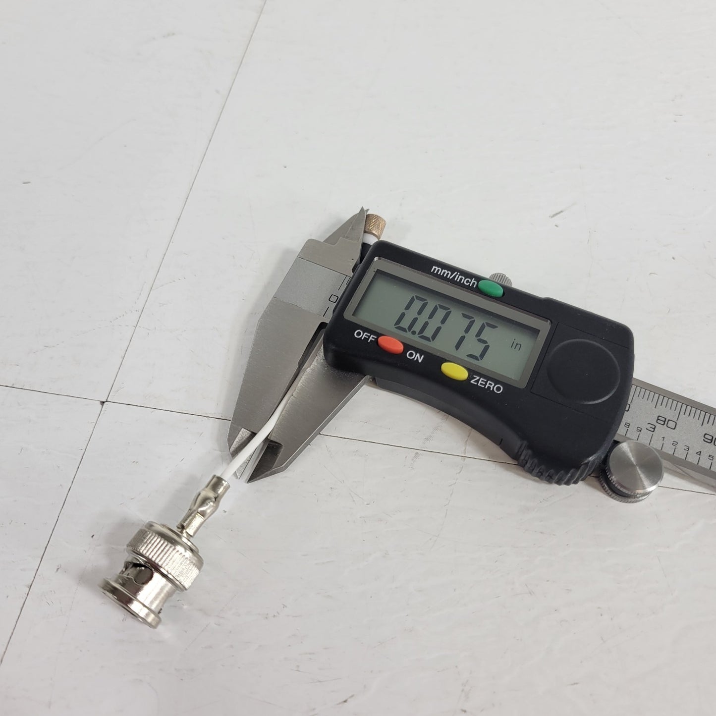BNC Male To 10-32 UNF Microdot Male Adapter Cable 4-1/2 Inches RF QCM Quartz