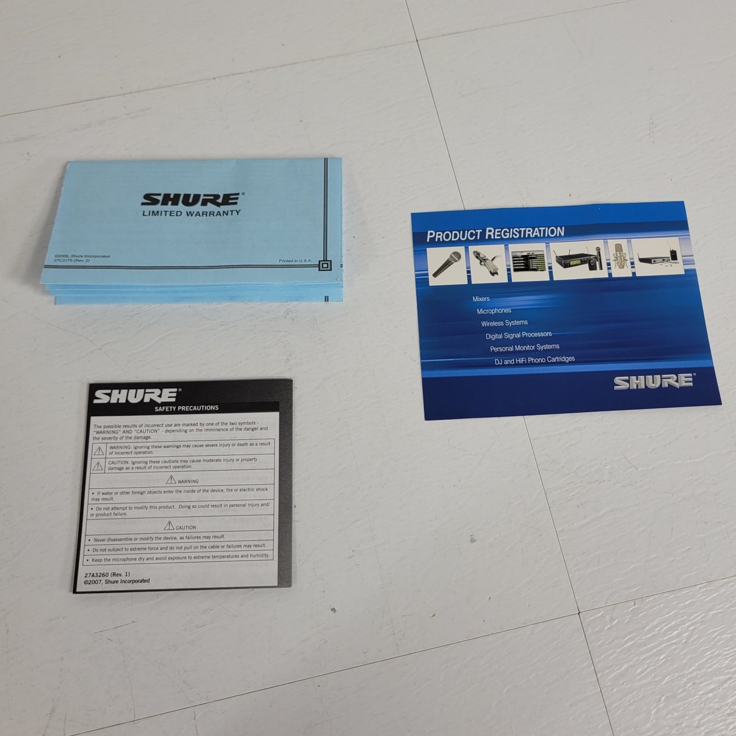 SHURE MX300 User Guide 27G283834 Rev 3 SCM800/SCM800E User Guide 27D8469 Rev 1