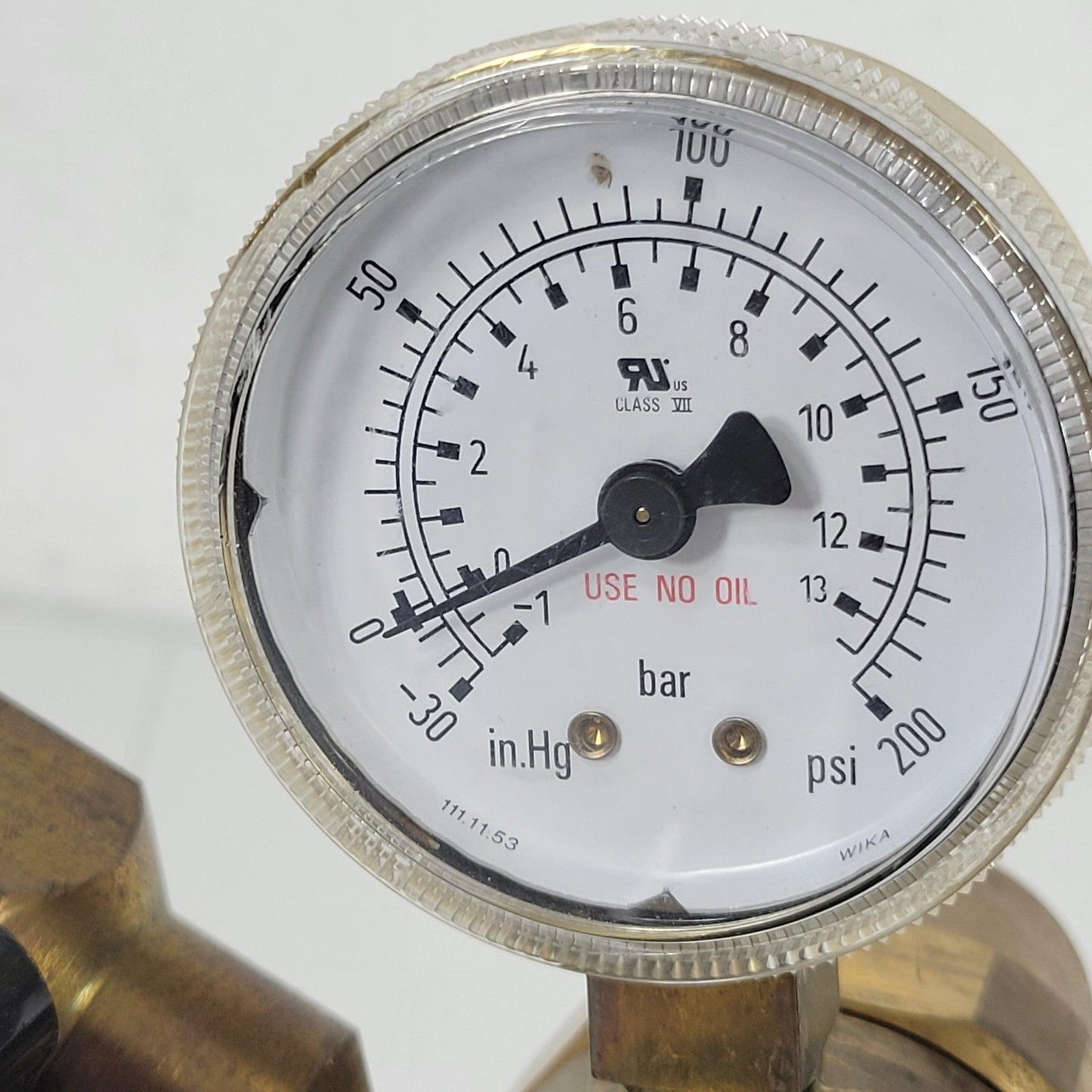 VWR Regulator 55850-624 Ar/He/N2, 125 PSIG CGA E-4 CG-580 Inlet Brass Regulator