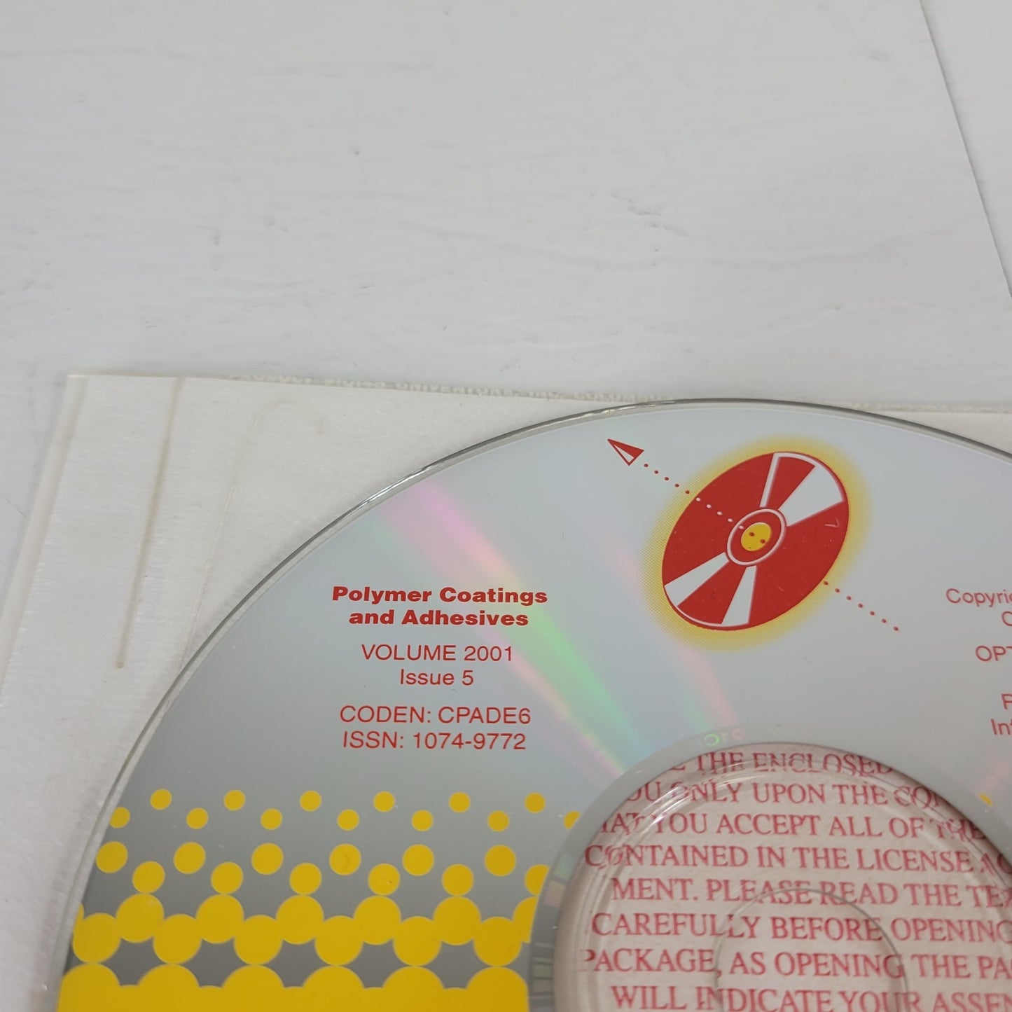CASurveyor Polymer Coatings and Adhesives 2001 Issue 5 1074-9772 2 CD Disk