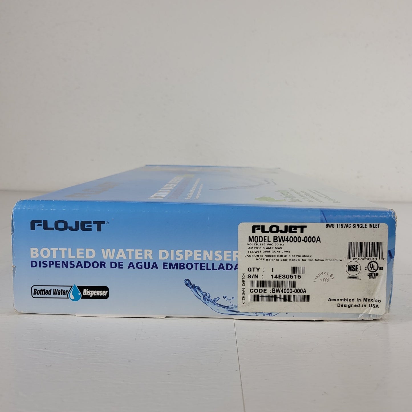 FLOJET BW4000-000A Bottled Water Dispenser Plus 1 GPM .3A Float Switch