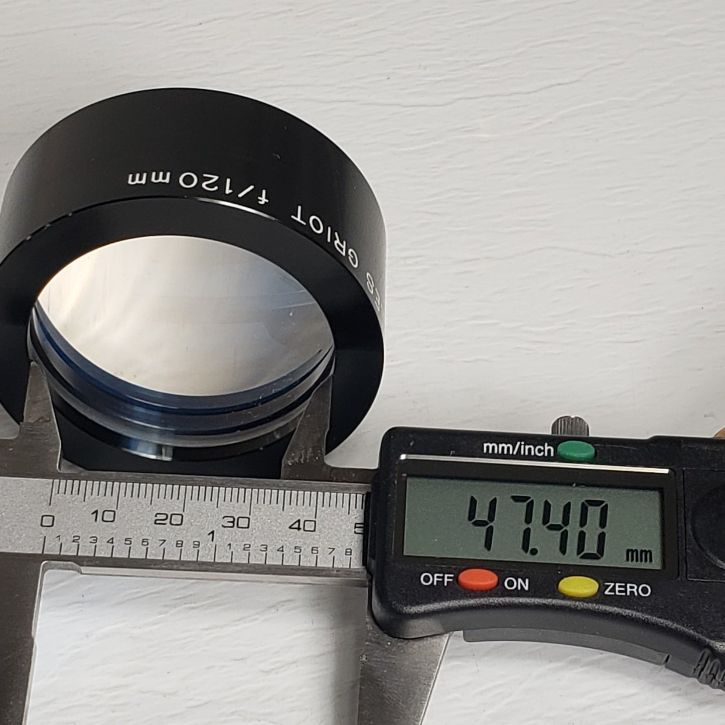 Melles Griot f/120mm 47mm 2 Stacked Convex Lens For Optical Applications