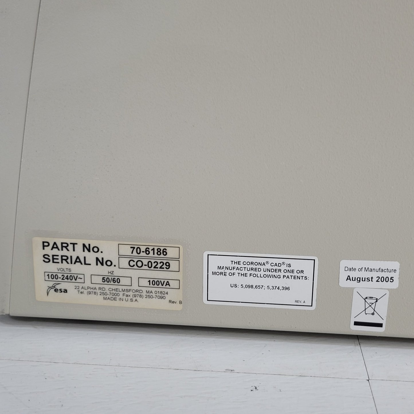 FOR PARTS esa Corona CAD Charged Aerosol Detector 70-6186 HPLC Detector