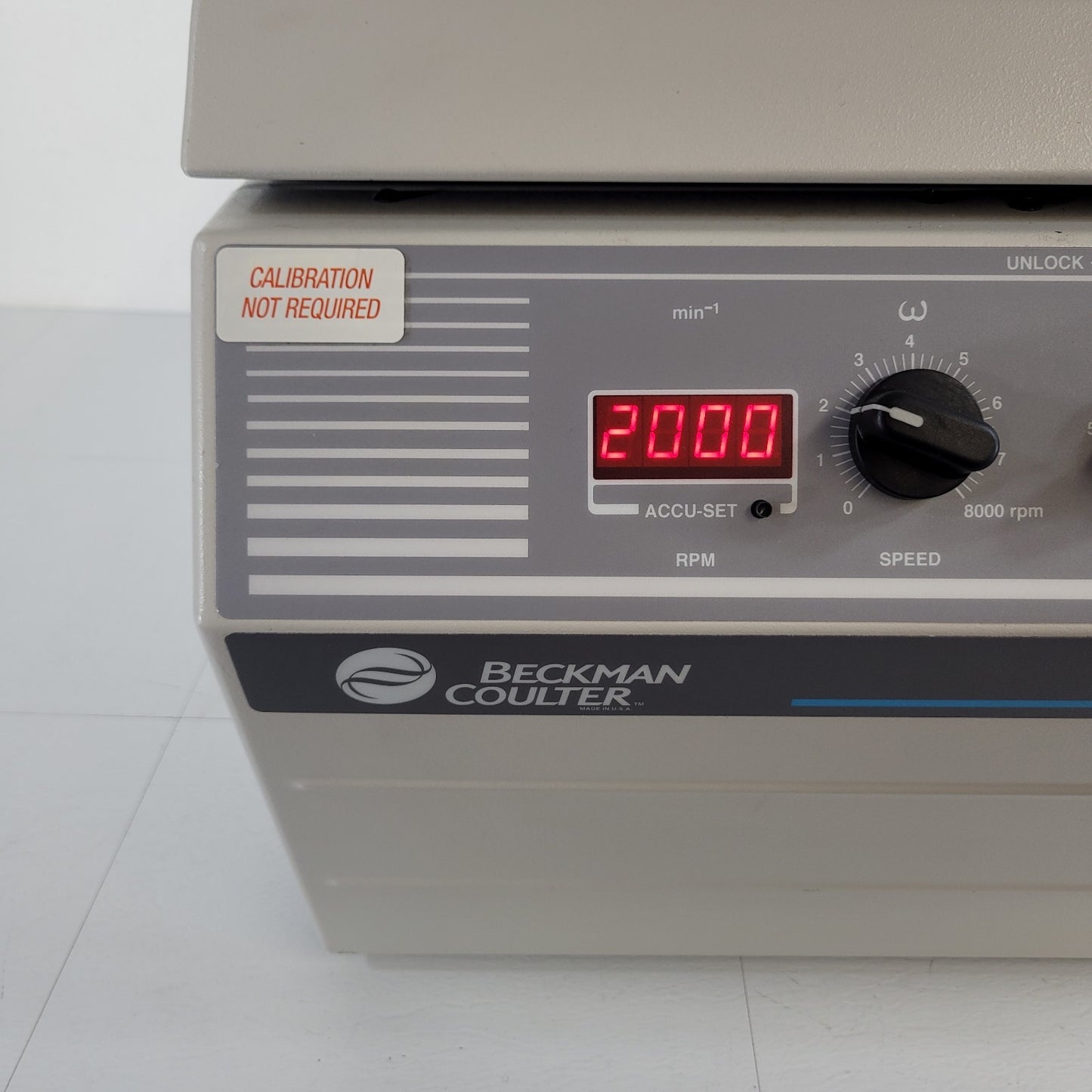 TESTED Beckman Coulter Allegra 6 Centrifuge 8000RPM Max w 3750RPM Rotor, Manuals