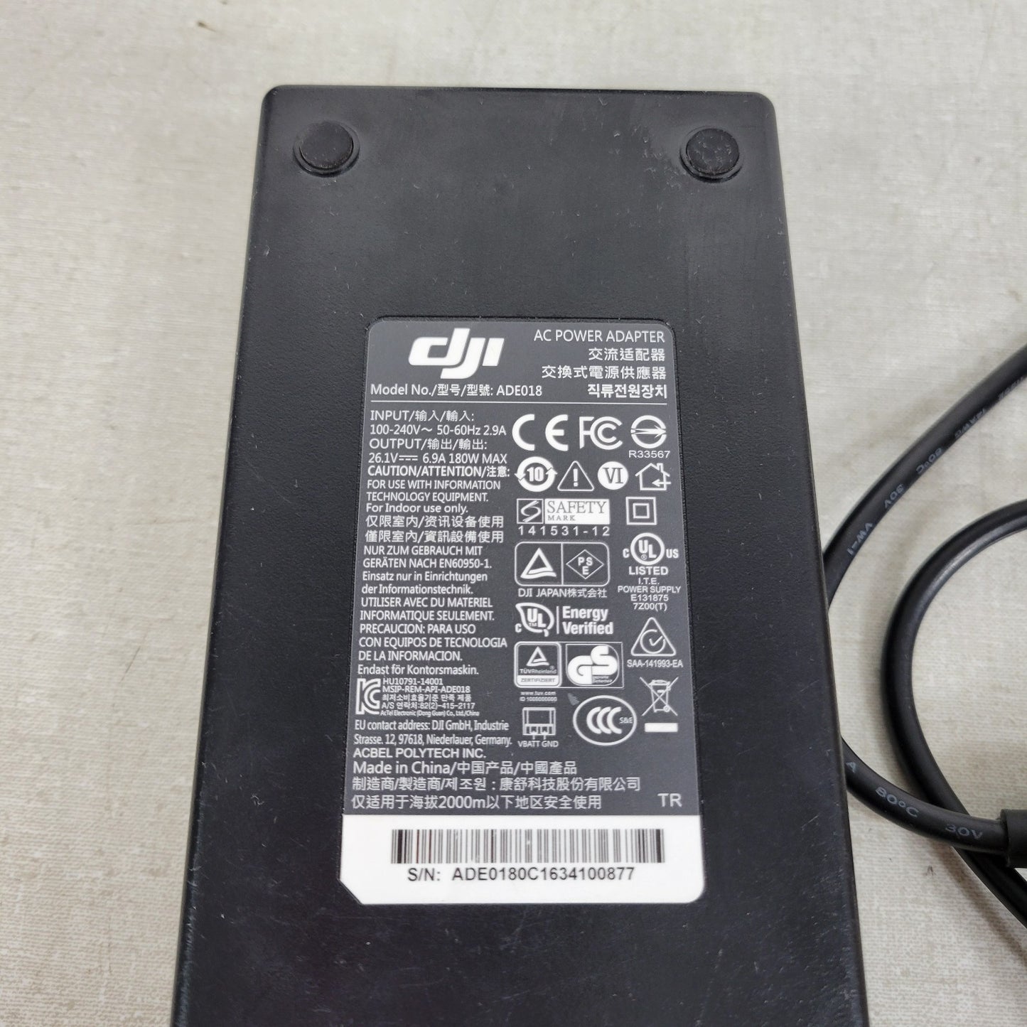 DJI 180W Power Adapter ADE018 Two TB47D Intelligent Flight Batteries LiPo
