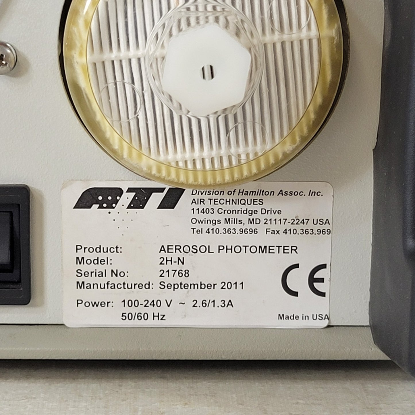Tested ATI Air Techniques Aerosol Photometer 2H-N Optical Particle Detector