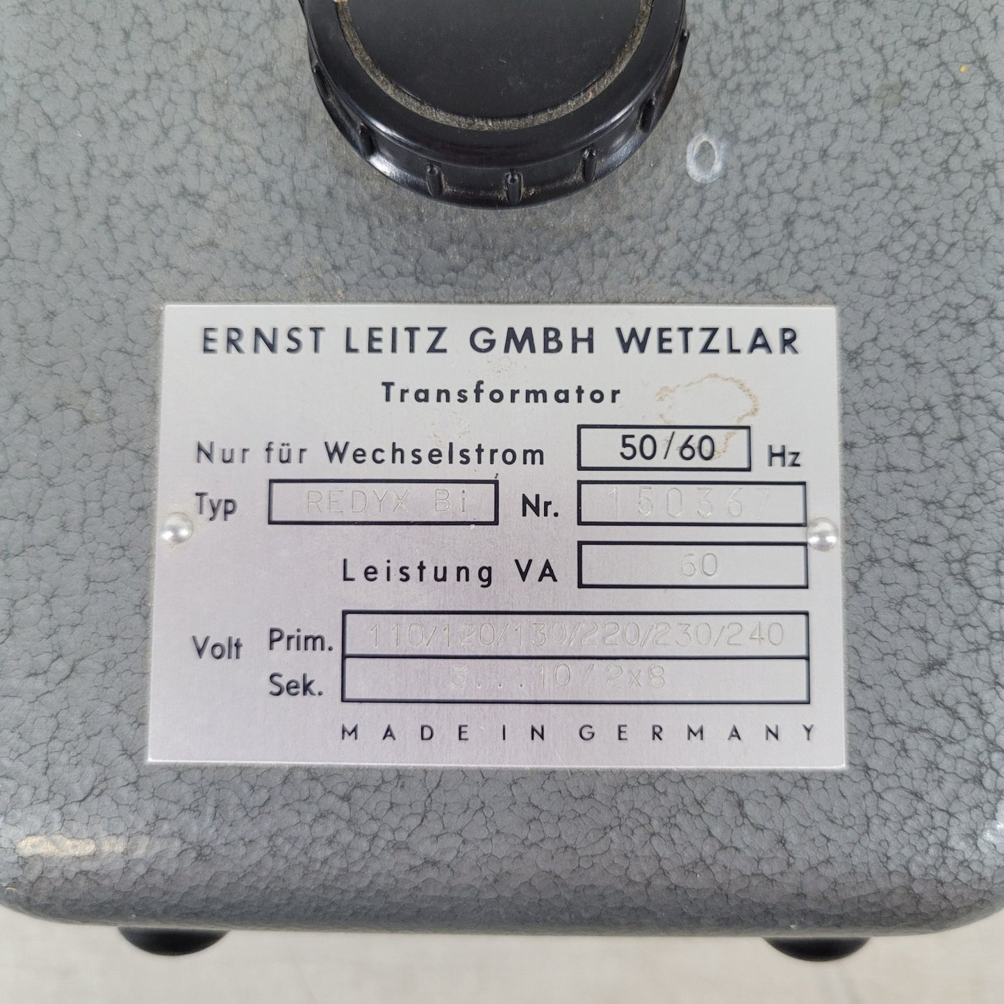 Ernst Leitz Wetzlar REDYX-Bi 1-8 Volt Lamp Transformer/Power Supply 110-240V