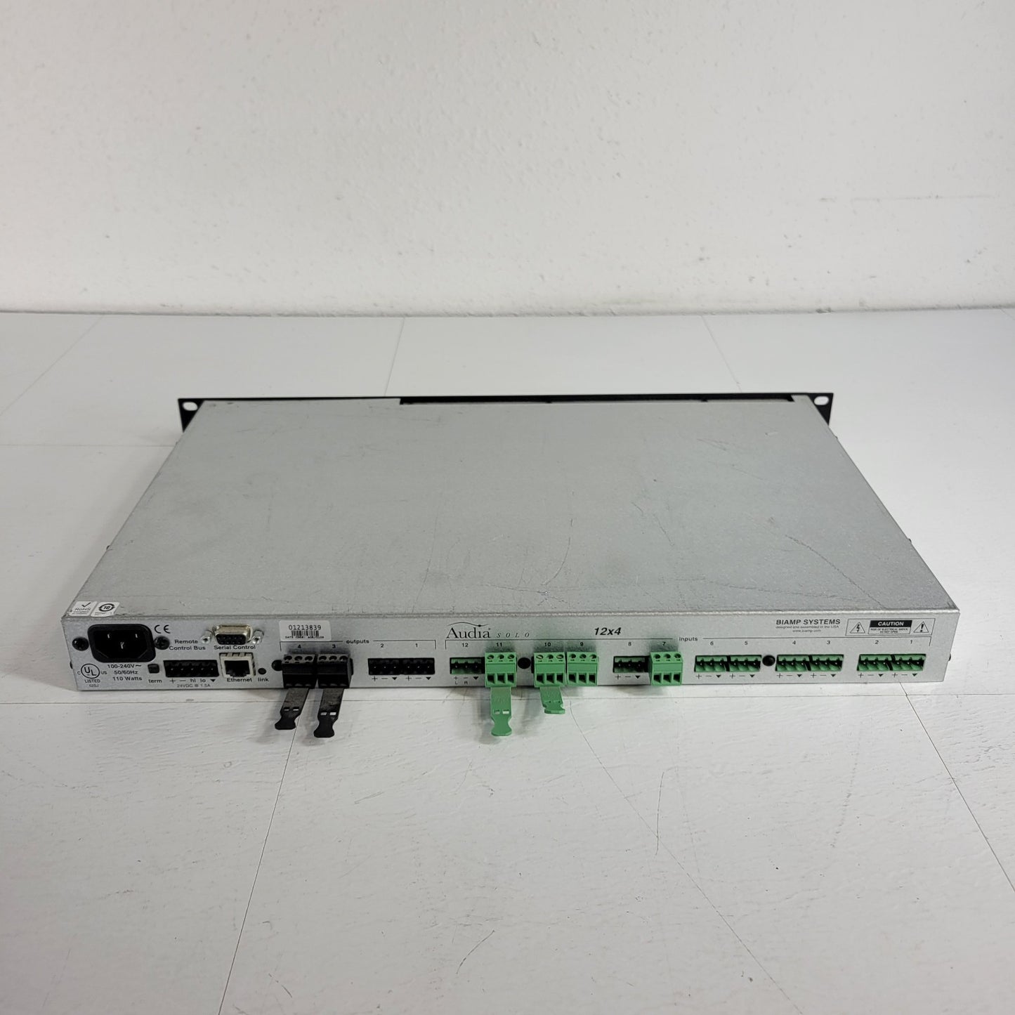 Biamp Audia Solo Audio Processor 12 x 4 Multi Channel Distribution Wall Rack