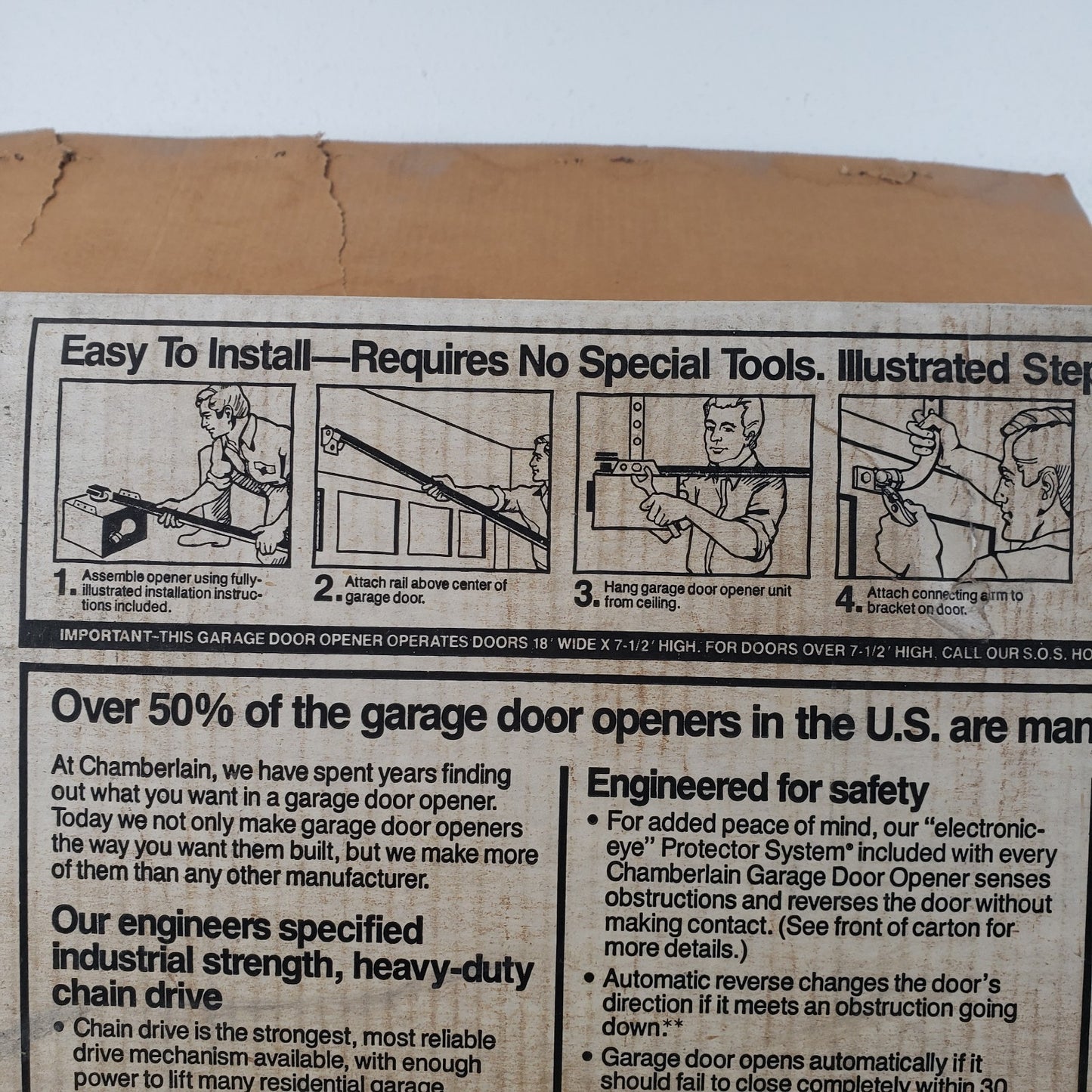 Chamberlain 1100 1/4 HP Horse Power Garage Door Opener New Open Box