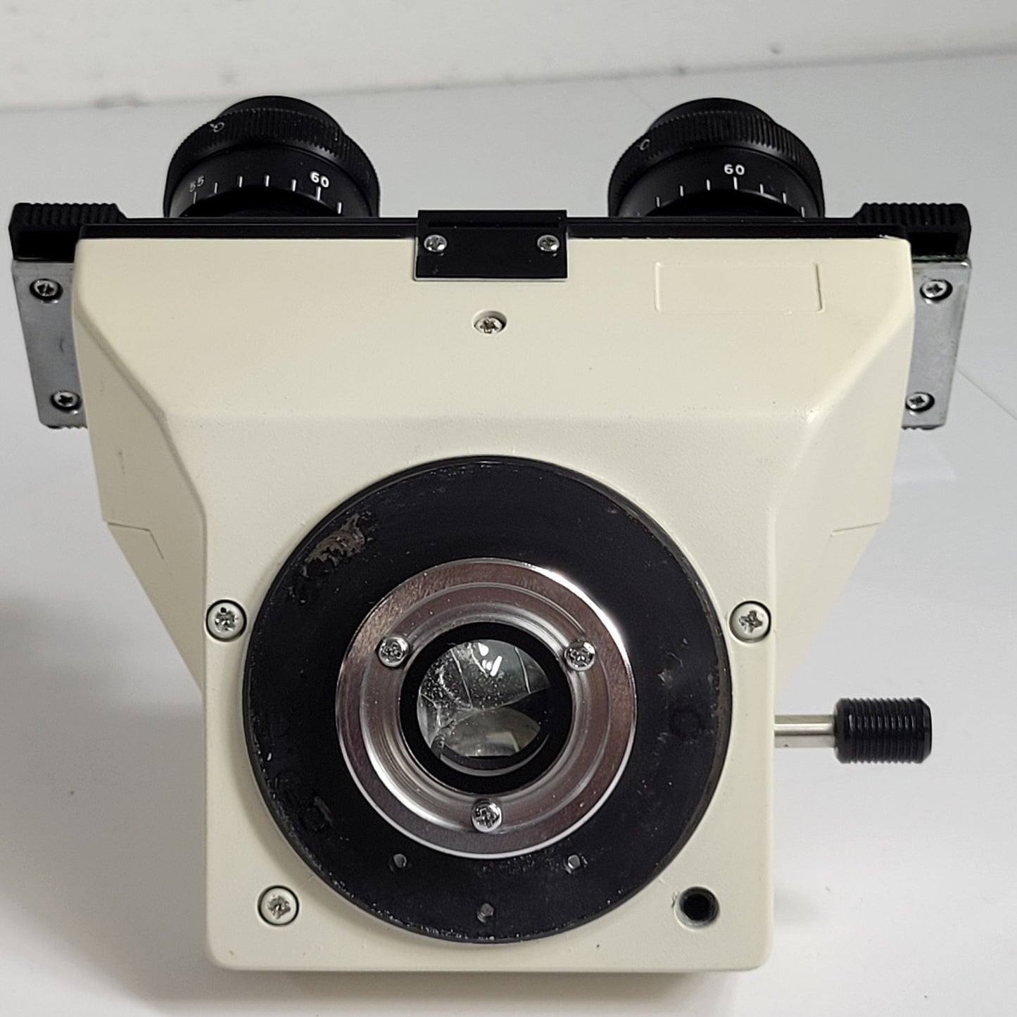 Vintage Bio-Rad UMA-500 Trinocular Microscope Head Adjustable Uses 22mm Eyepxs