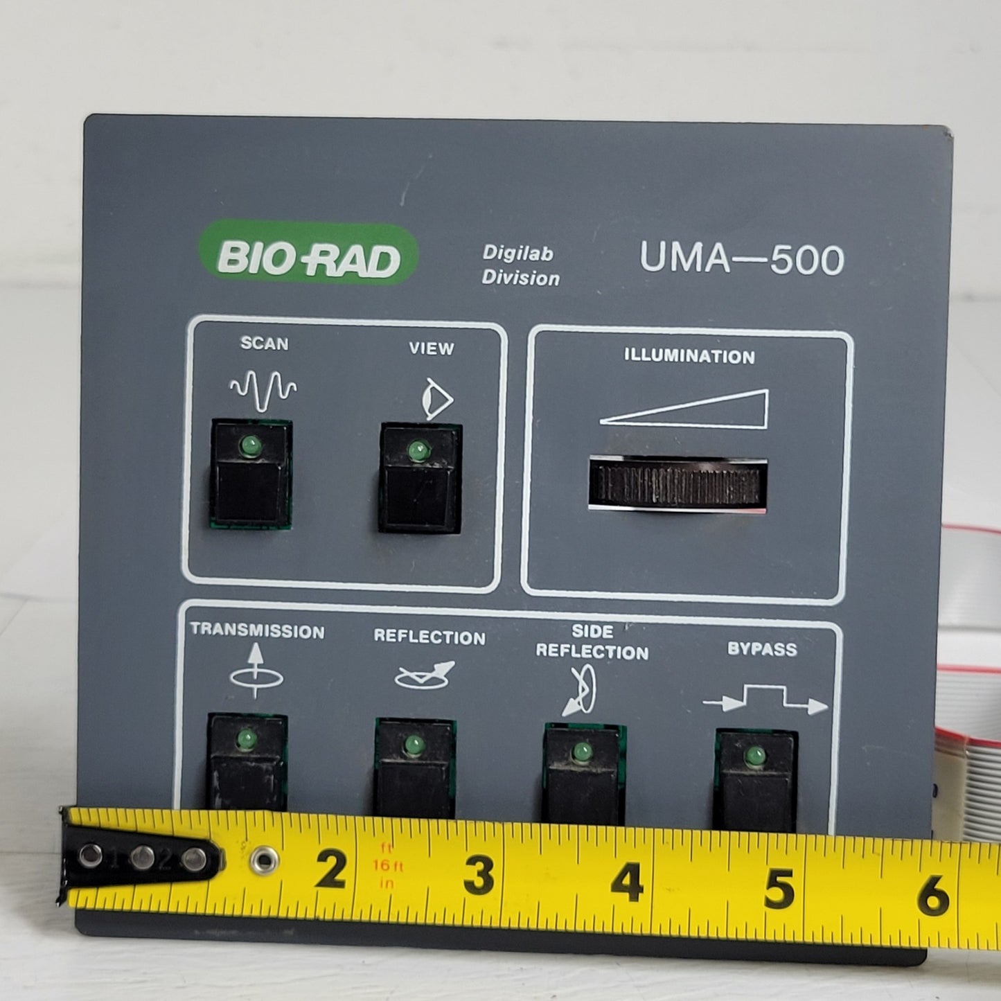 Tested Bio Rad UMA-500 Microscope Control Panel 082-0745 Rev A w/ Ribbon Cable