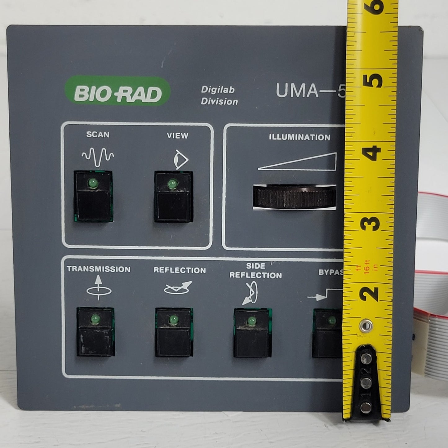Tested Bio Rad UMA-500 Microscope Control Panel 082-0745 Rev A w/ Ribbon Cable